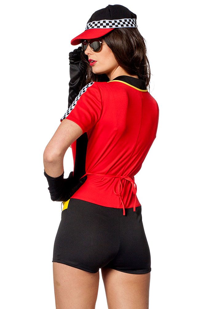 Karneval-Klamotten Kostüm Rennfahrer Racer Catsuit Damen Boxenluder Karneval, Rennfahrerin Rennfahrerkleid Damenkostüm Frauenkostüm Fasching