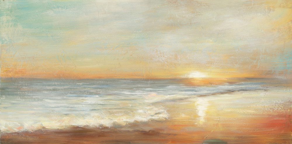 ArtUniverse Gemälde Sonnenuntergang am Meer 70 x 140 cm, Naturmotiv