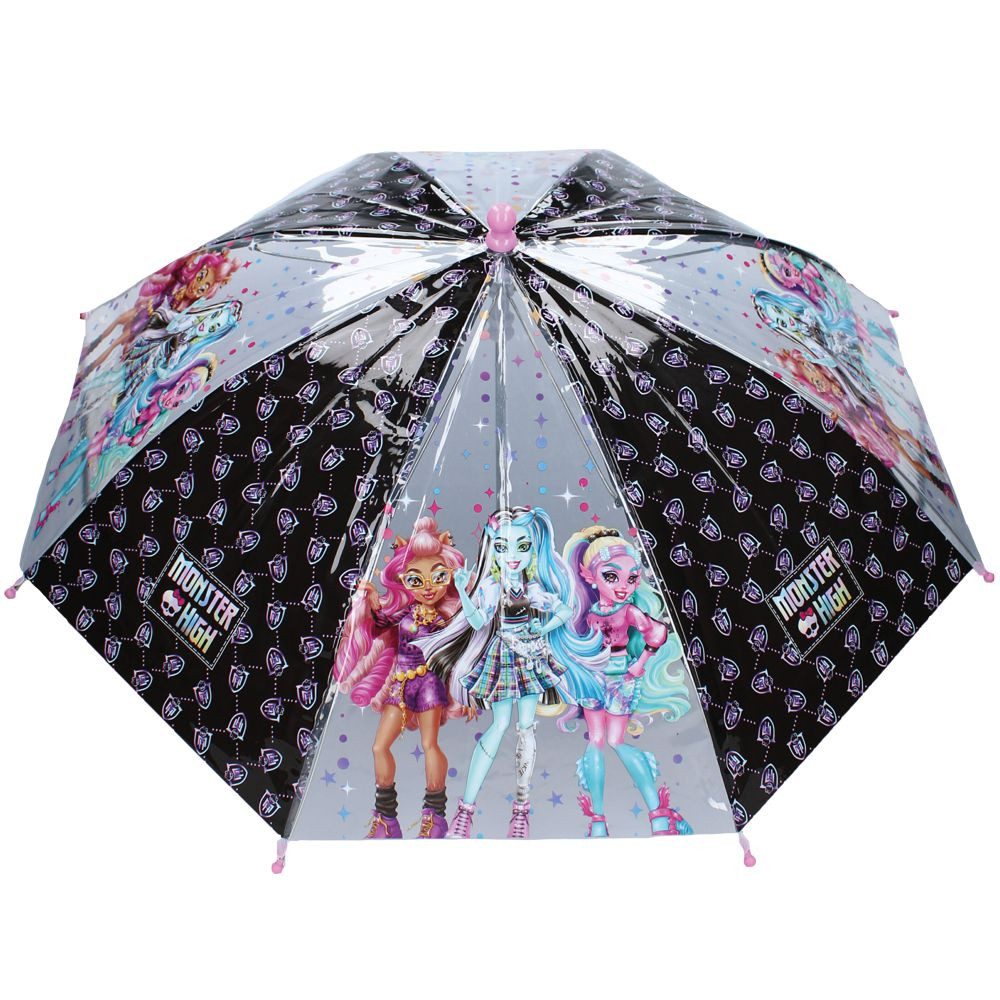 Monster High Stockregenschirm Stockschirm schwarz & transparent Monster High Kinder Regenschirm