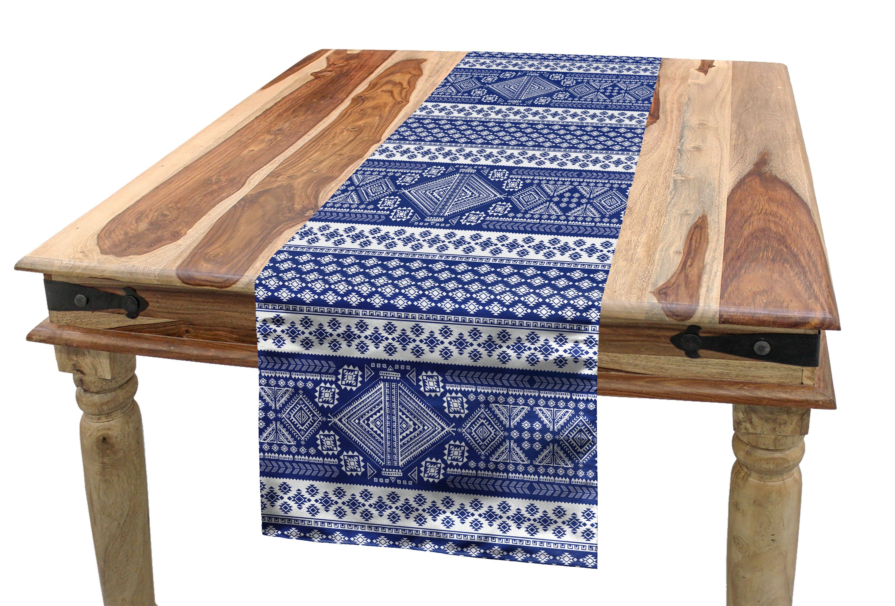 Abakuhaus Tischläufer Esszimmer Küche Rechteckiger Dekorativer Tischläufer, Mexican Drucken Horizontal Ethnic Art