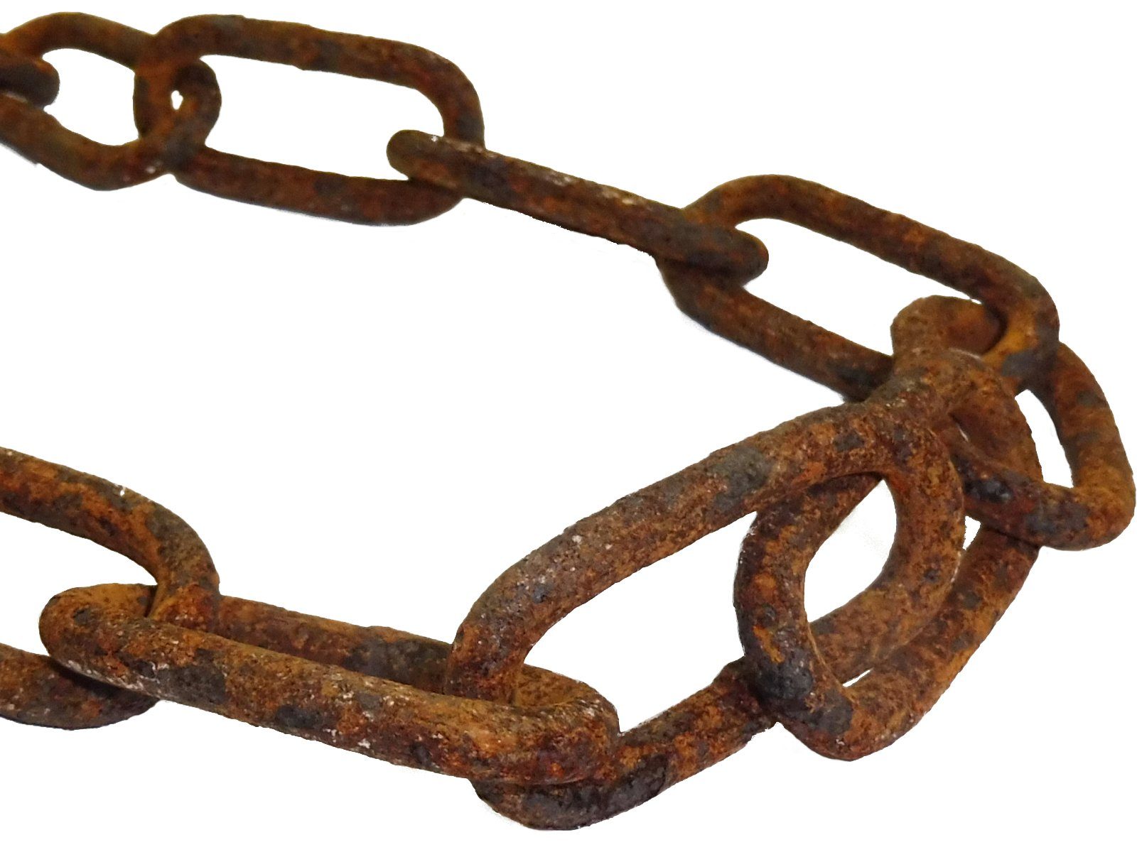 vitaliano Rundstahlkette rostige Kette, Stahl, Länge 1 m (im Antik, Retro, Vintage-Stil, Meterware, kurzgliedrig, echt gerostet 1m) im Antik, Retro, Vintage-Stil, Meterware, kurzgliedrig, echt gerostet