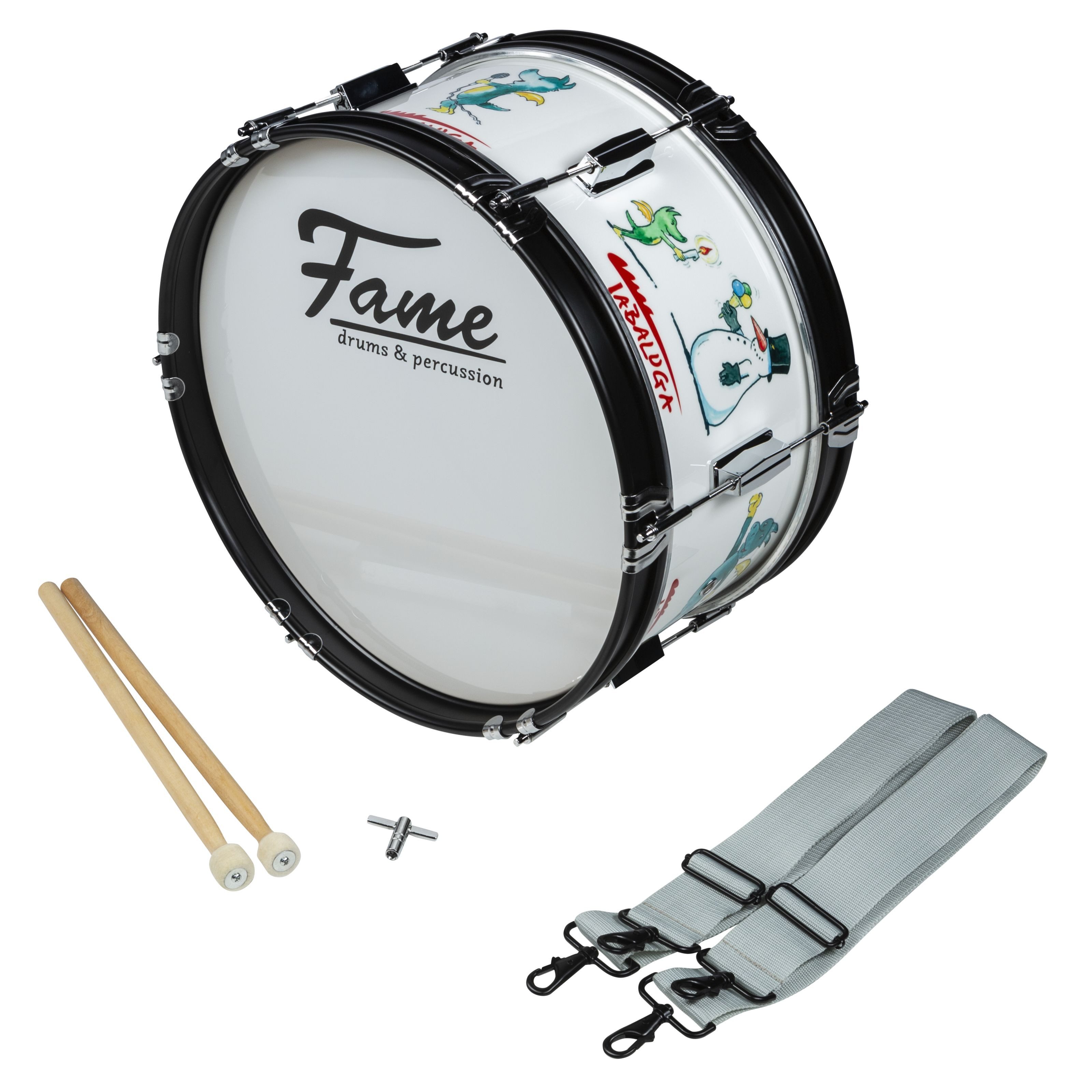 FAME Bass Drum, Marching, Bass Drums, Junior Marching Bass Drum Tabaluga 16"x7" - Marching Bass Drum