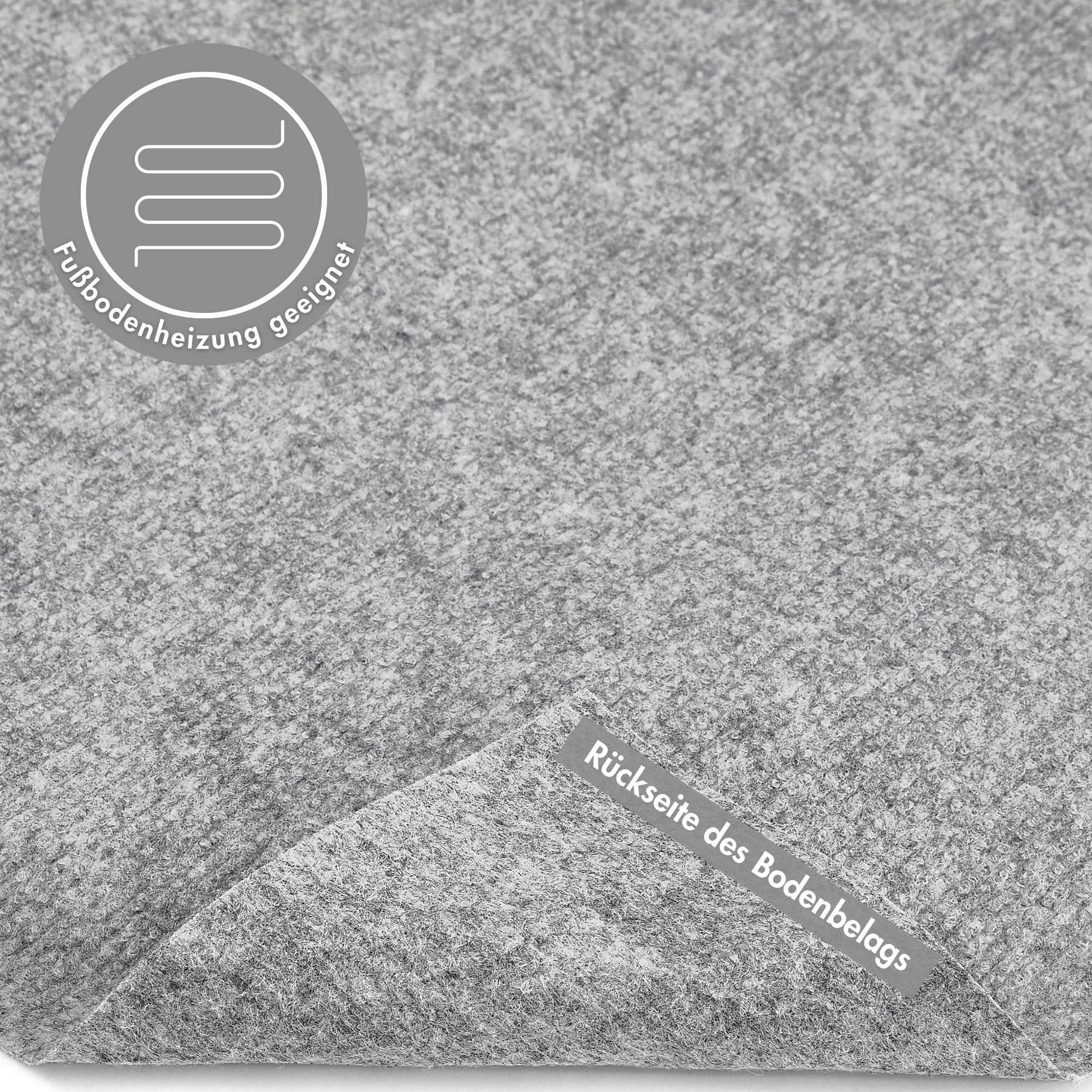 Andiamo Teppichboden Milo, Nadelfilz, Gesamthöhe 2,5 mm, Made in Belgium, rechteckig, Uni Farben, Breite 100 cm oder 200 cm, Wohnzimmer, strapazierfähig