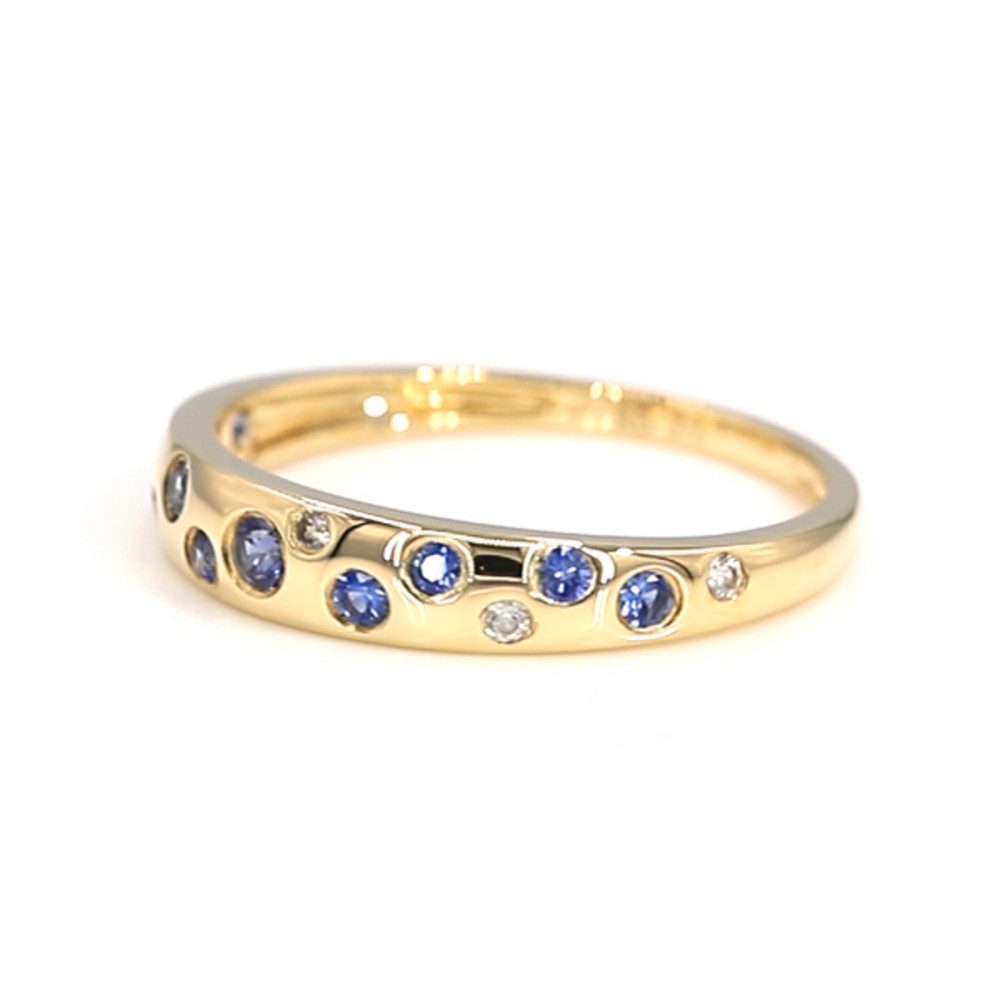 Cavill Goldring Cavill 9 Karat Goldring mit 0,3 ct blauen Ceylon-Saphiren, Damen (1-tlg)