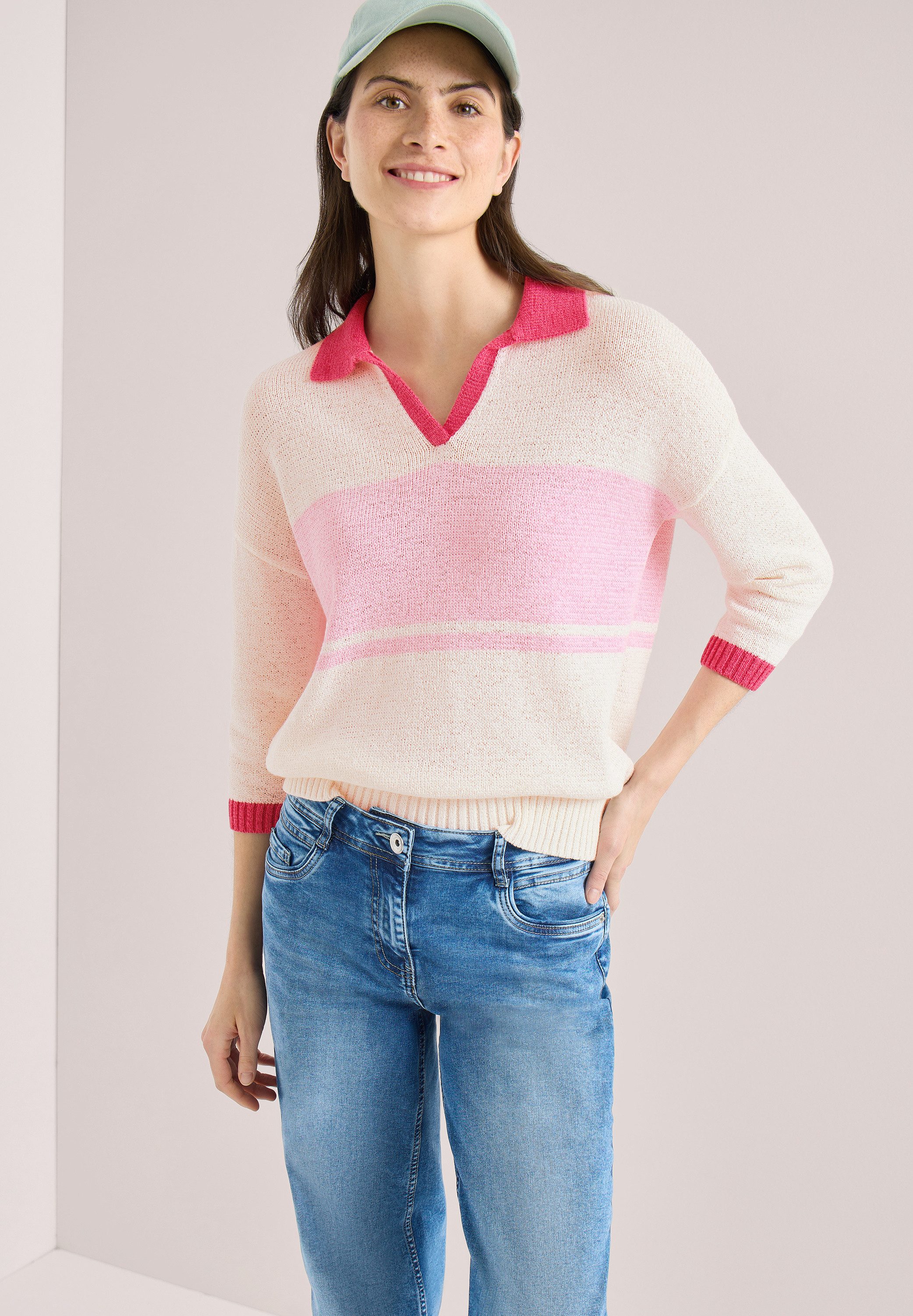 CECIL 3/4 Arm-Pullover mit 3/4 Ärmeln