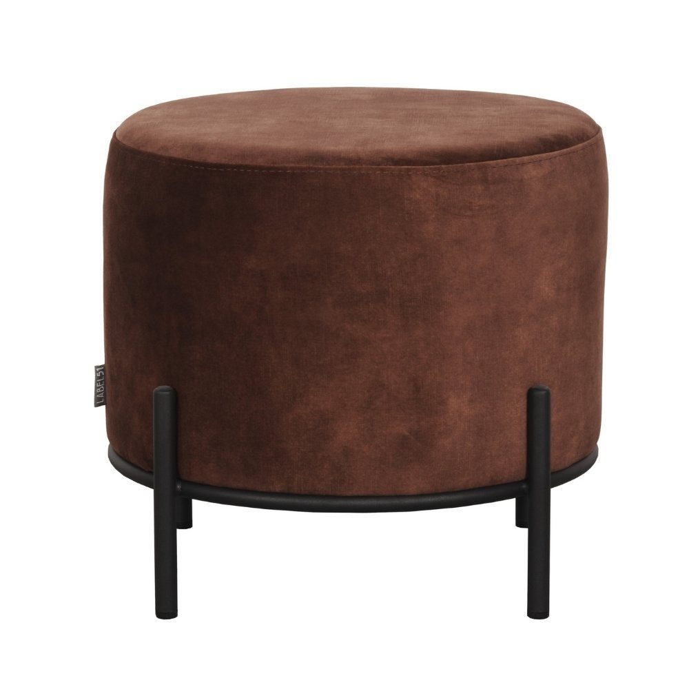 RINGO-Living Stuhl Hocker Healani in aus Velours Rostfarbig 410x460mm, Möbel