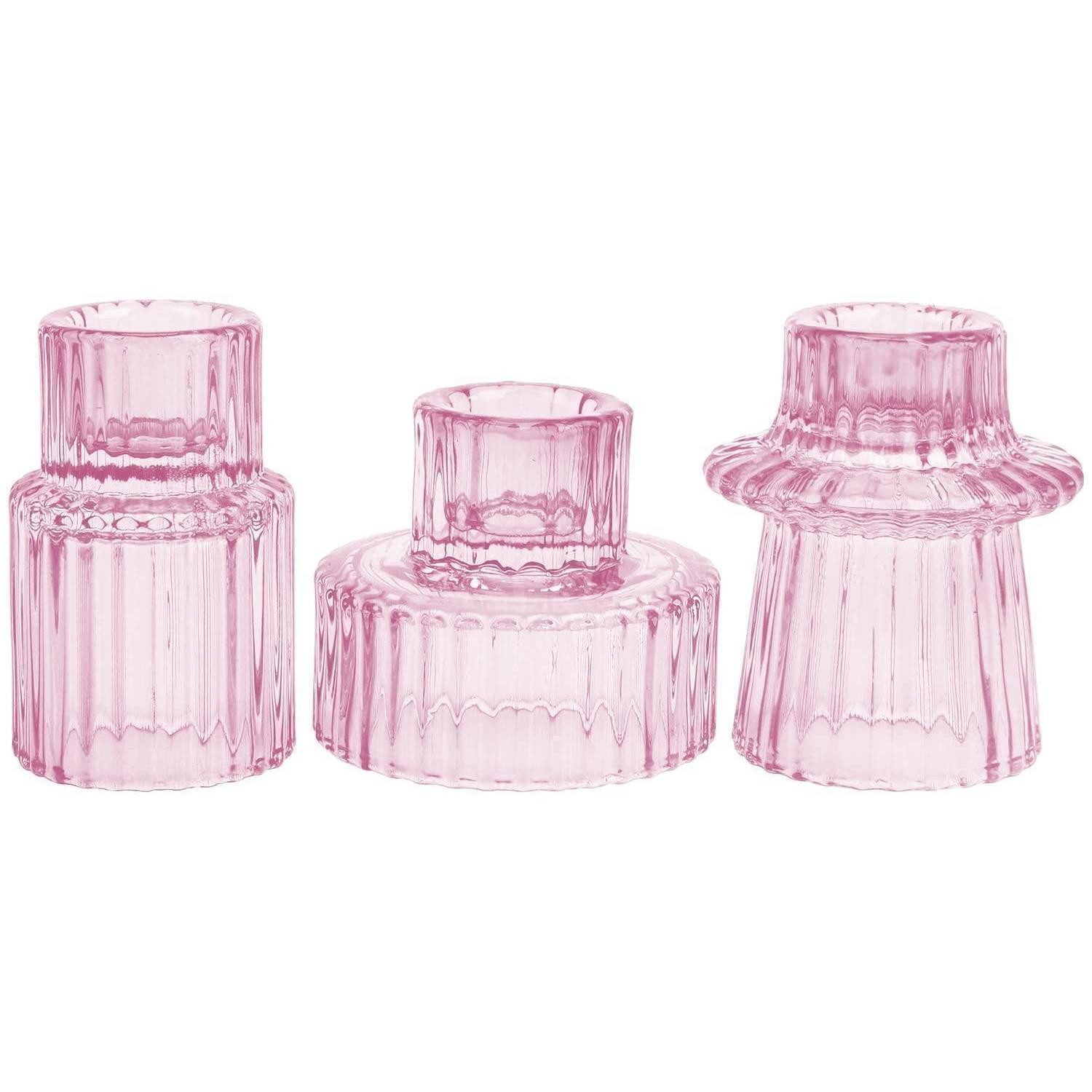 LuxusKollektion Teelichthalter Glas Kerzenständer 6-teilig (6 St)