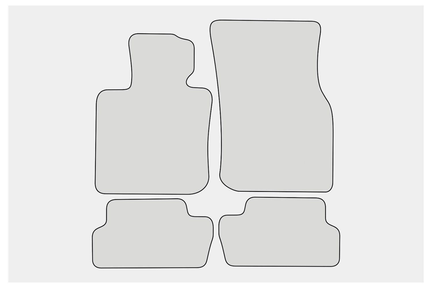 2014- kompatibel teileplus24 3 Auto-Fußmatten Set Velours F56 Fußmatten mit 3-Türer 504 Mini