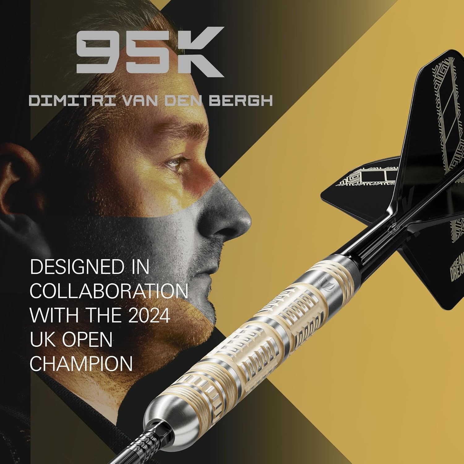 TARGET DARTS Dartpfeil Dimitri V. d. Bergh Steeldarts 95K, 22 g 95-%-Tungsten, SP-Tool inkl.