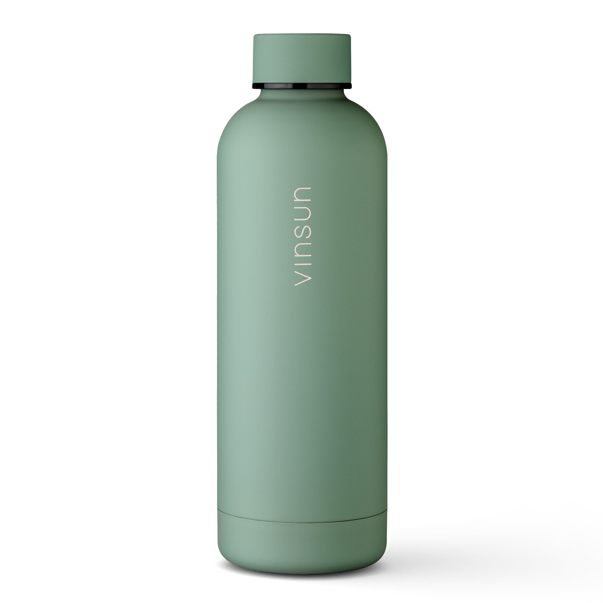 Vinsun Isolierflasche Edelstahl Flasche 500ml, Thermoflasche Kohlensäure geeignet, BPA frei, Auslaufsicher, doppelwandig, bruchsicher, geruchs- & geschmacksneutral