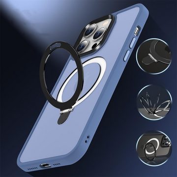 CoolGadget Handyhülle Hybrid Luxury Handy Case für iPhone 12 Pro Max 6,7 Zoll, Hülle Massiv Metallring aufklappbar Schutzhülle für Magsafe Zubehör
