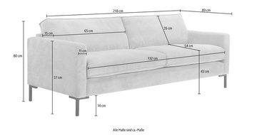 Places of Style 3-Sitzer Caldie, mit weichem Sitzkomfort, mit Daunen und Federn