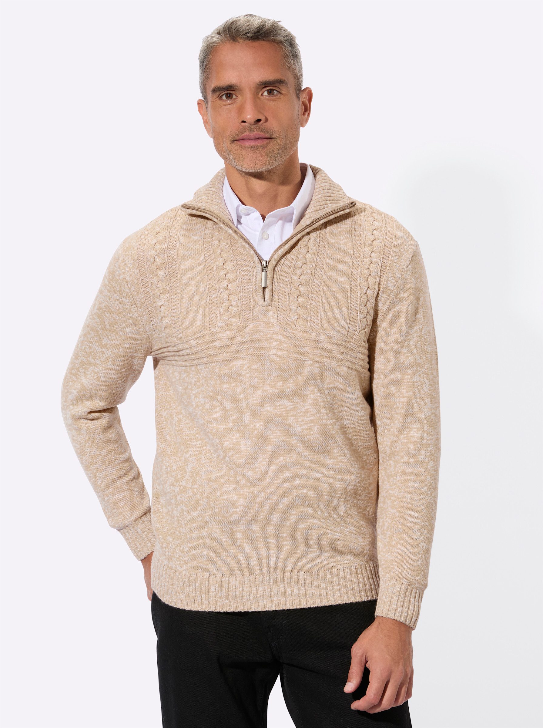 Sieh an! Strickpullover Pullover Langarm