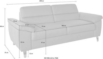 sit&more 2,5-Sitzer Sorano, Breite 208 cm