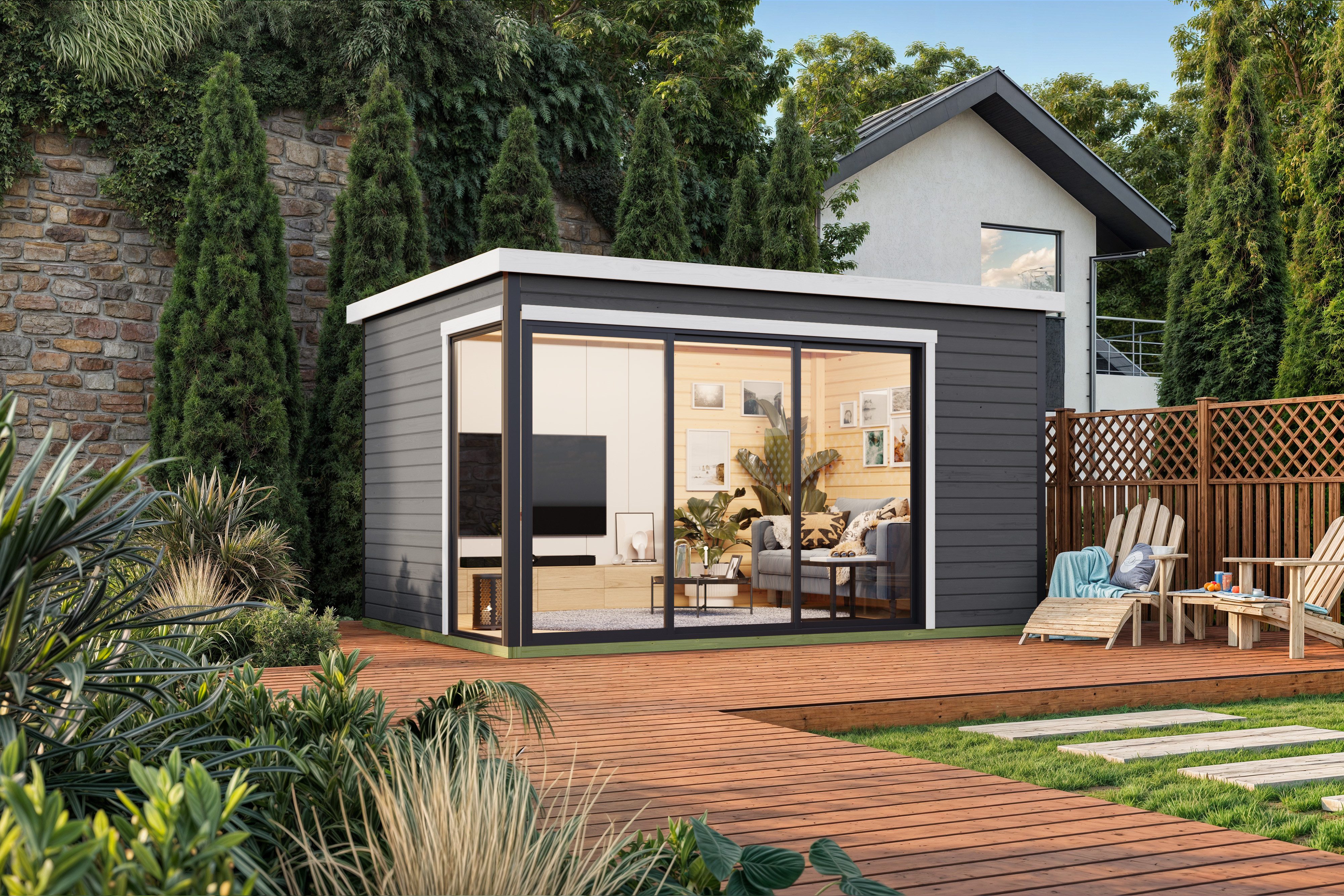 Nordic Holz Gartenhaus AUSTIN 6, BxT: 439,6x319,6 cm