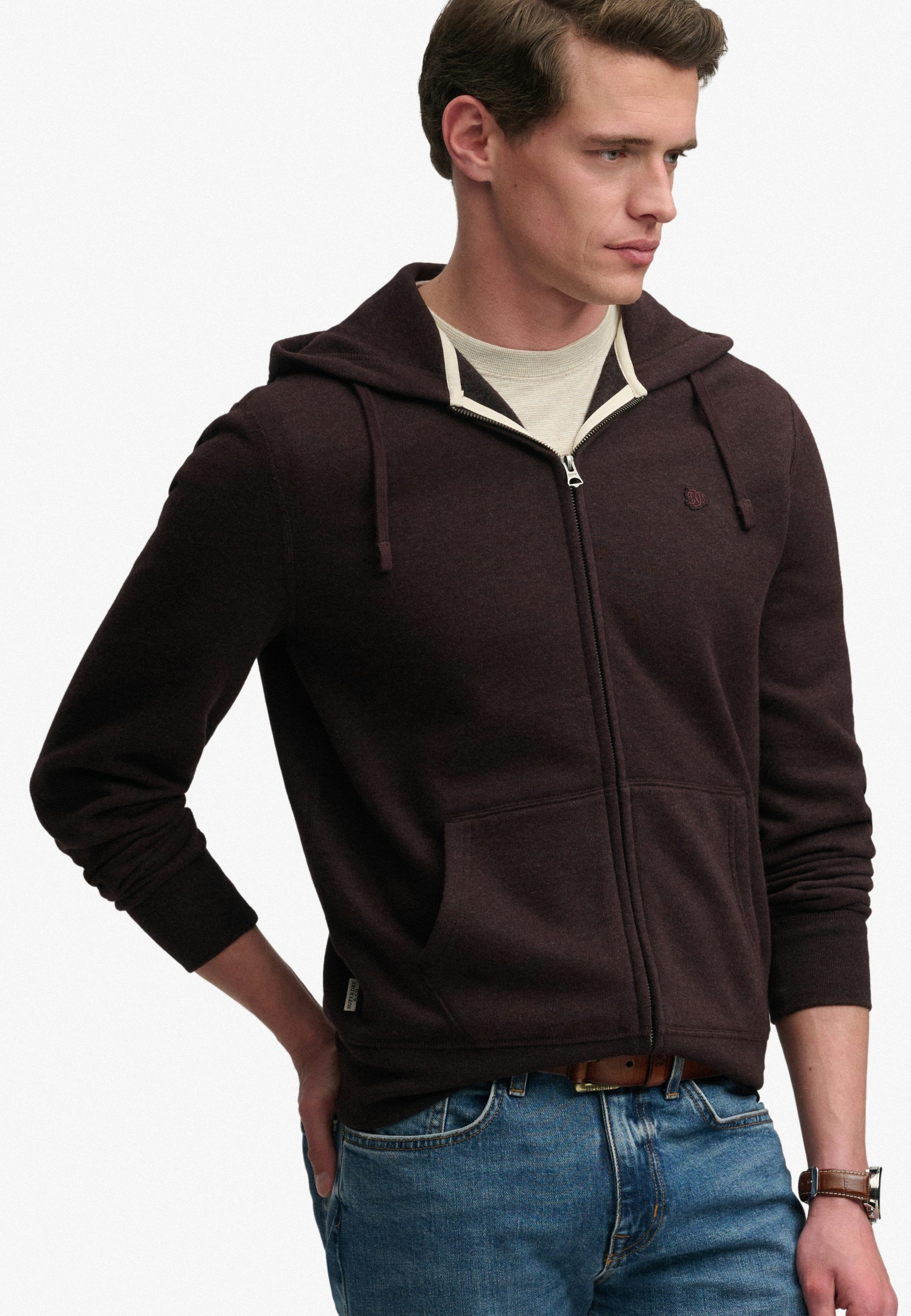 Superdry Kapuzensweatjacke ESSENTIAL SDCO LOGO ZIPHOOD Baumwollmischung, regular fit – Bild 3 von 5