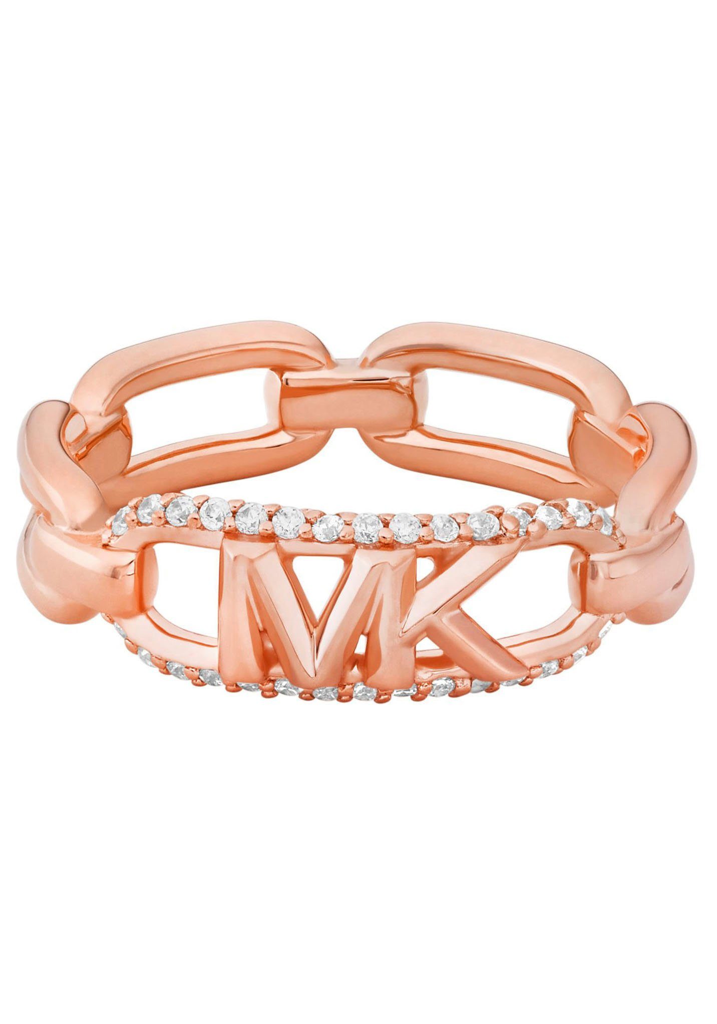 MICHAEL KORS Fingerring PREMIUM, EMPIRE, MKC1658CZ, OVAL, mit roségoldfarben-kristallweiß Zirkonia