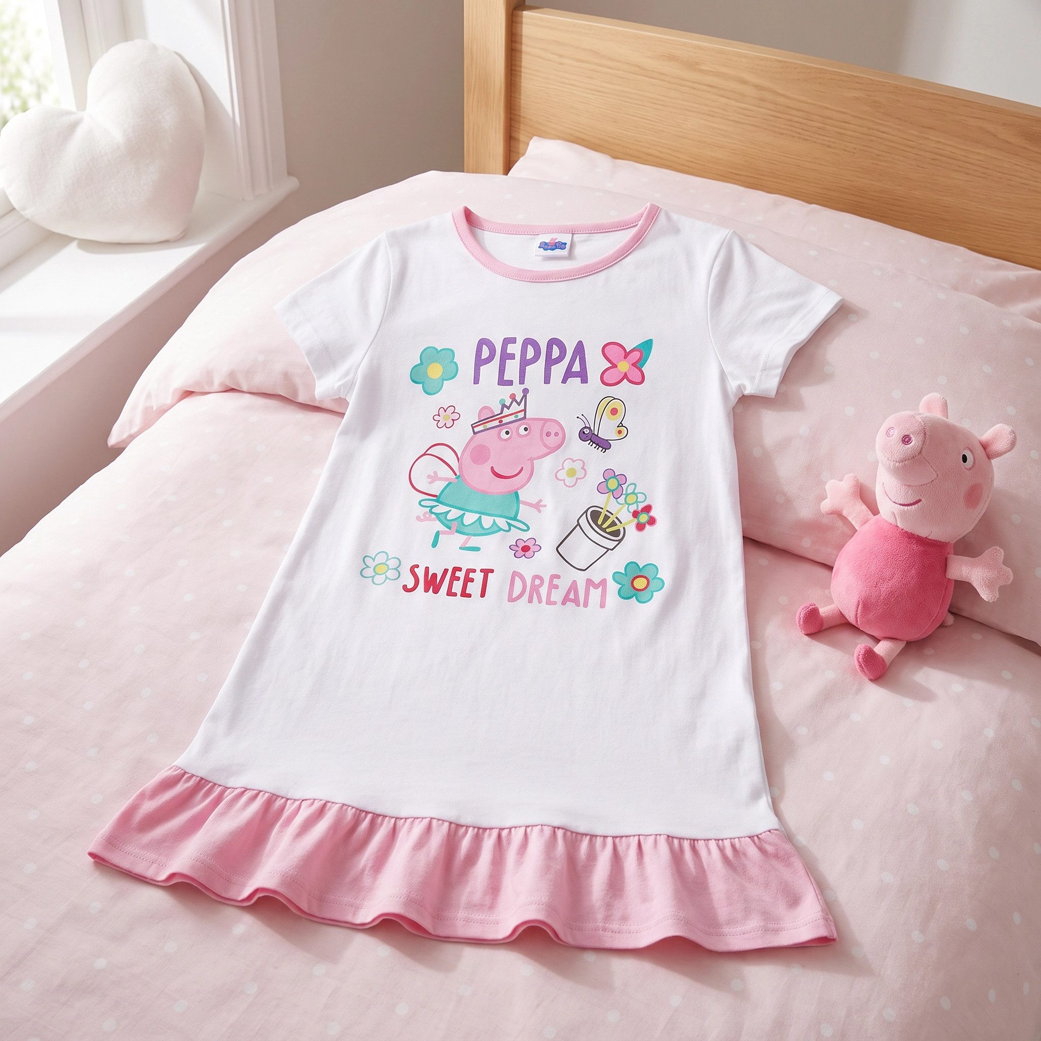 Peppa Pig T-Shirt Peppa Wutz Kinder Mädchen Schlafshirt Schlafoberteil Gr. 92-116 Gr. 92 bis 116
