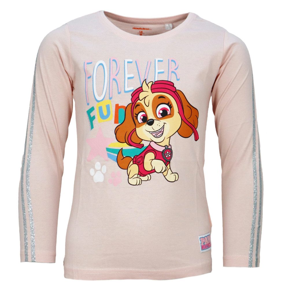 PAW PATROL Langarmshirt Paw Patrol Skye Kinder Mädchen Langarmshirt Shirt Gr. 98 bis 128