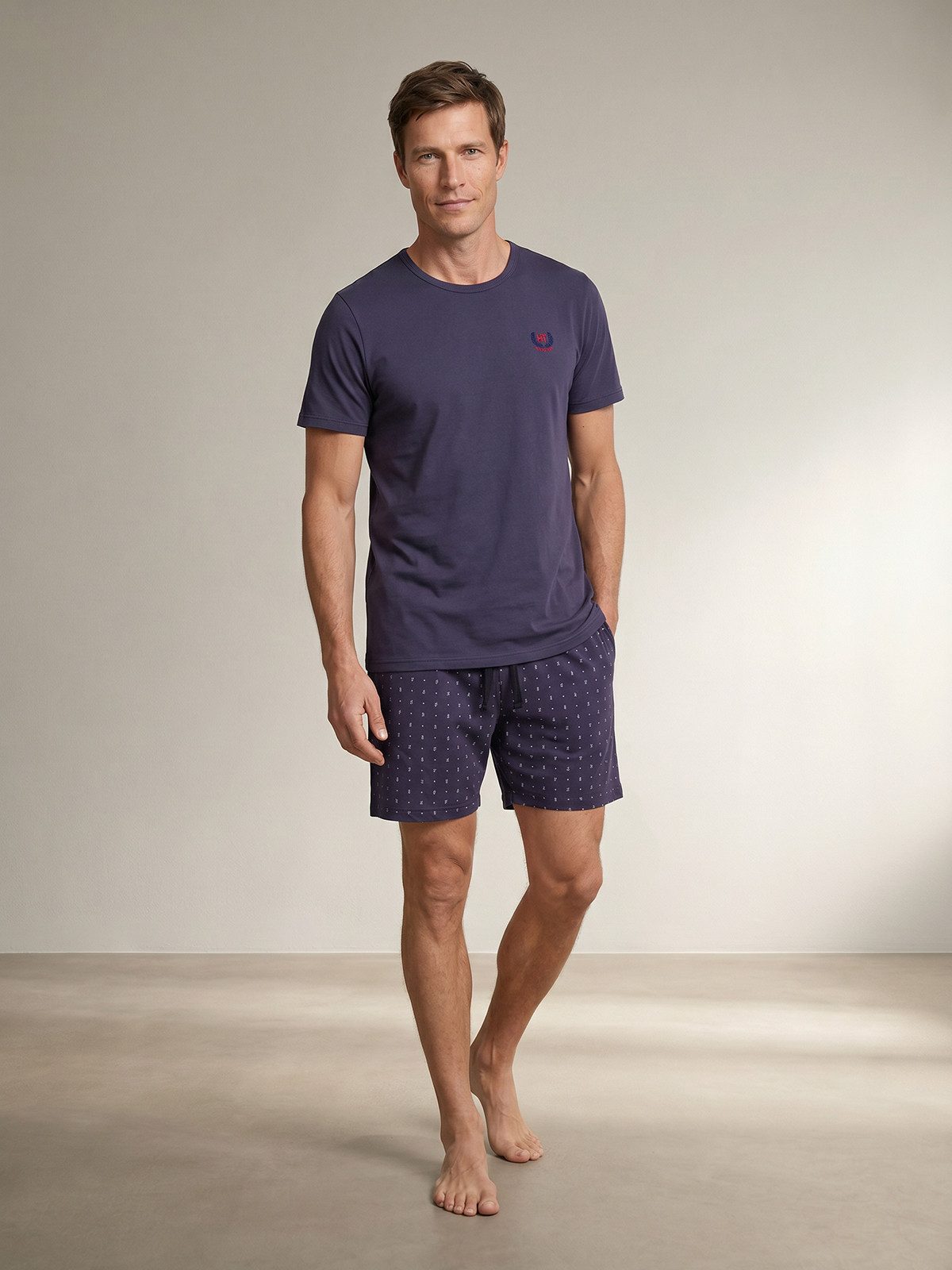 Henry Terre Shorty Paul Zweig Design Pyjama Set Kurz - Shorts