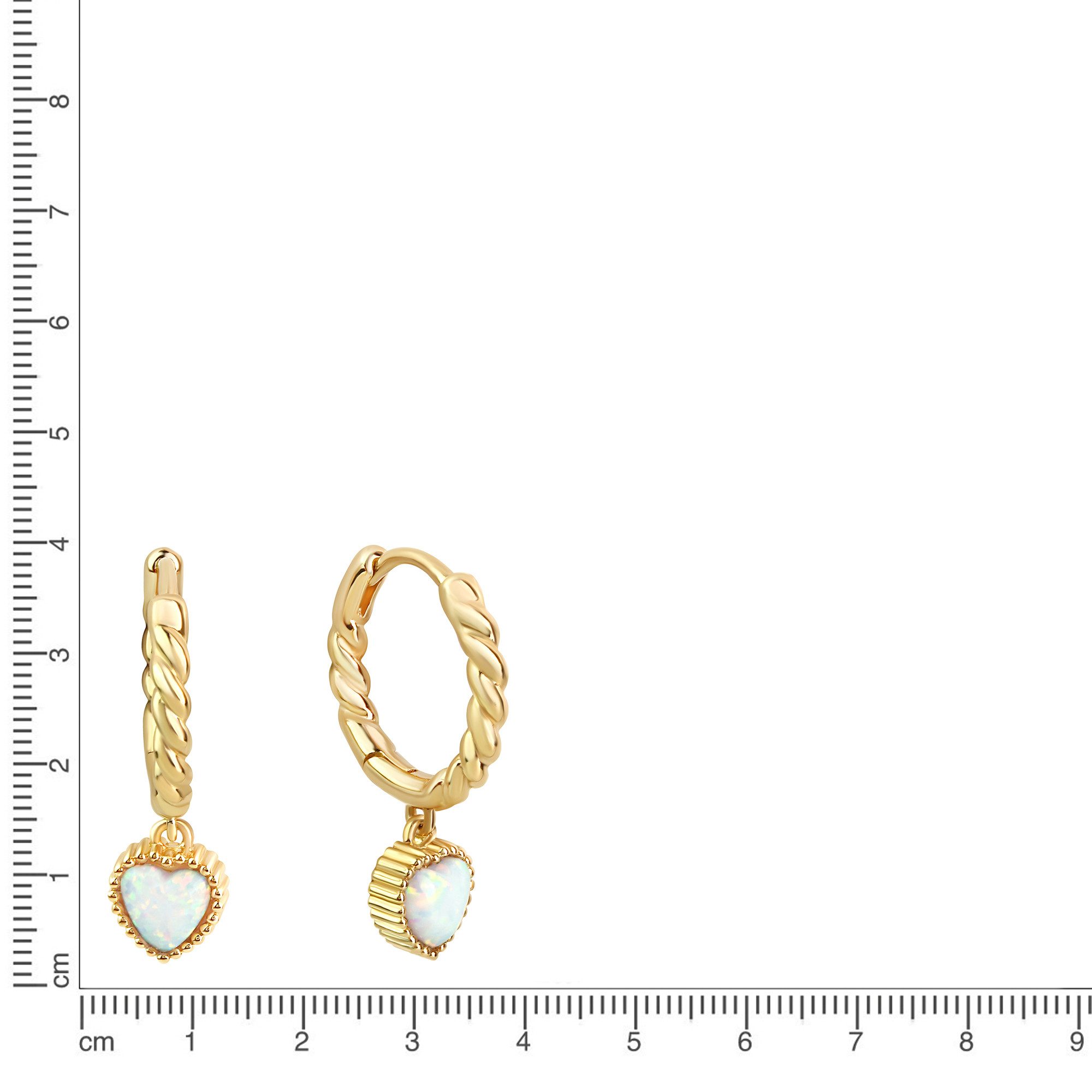 Vivance Paar Creolen 925/- Sterling Silber vergoldet synth. Opal günstig online kaufen