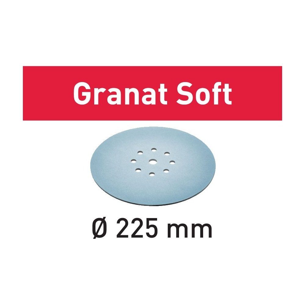 FESTOOL Schleifscheibe Schleifscheibe STF D225 P150 GR S/25 Granat Soft (204224), 25 Stück