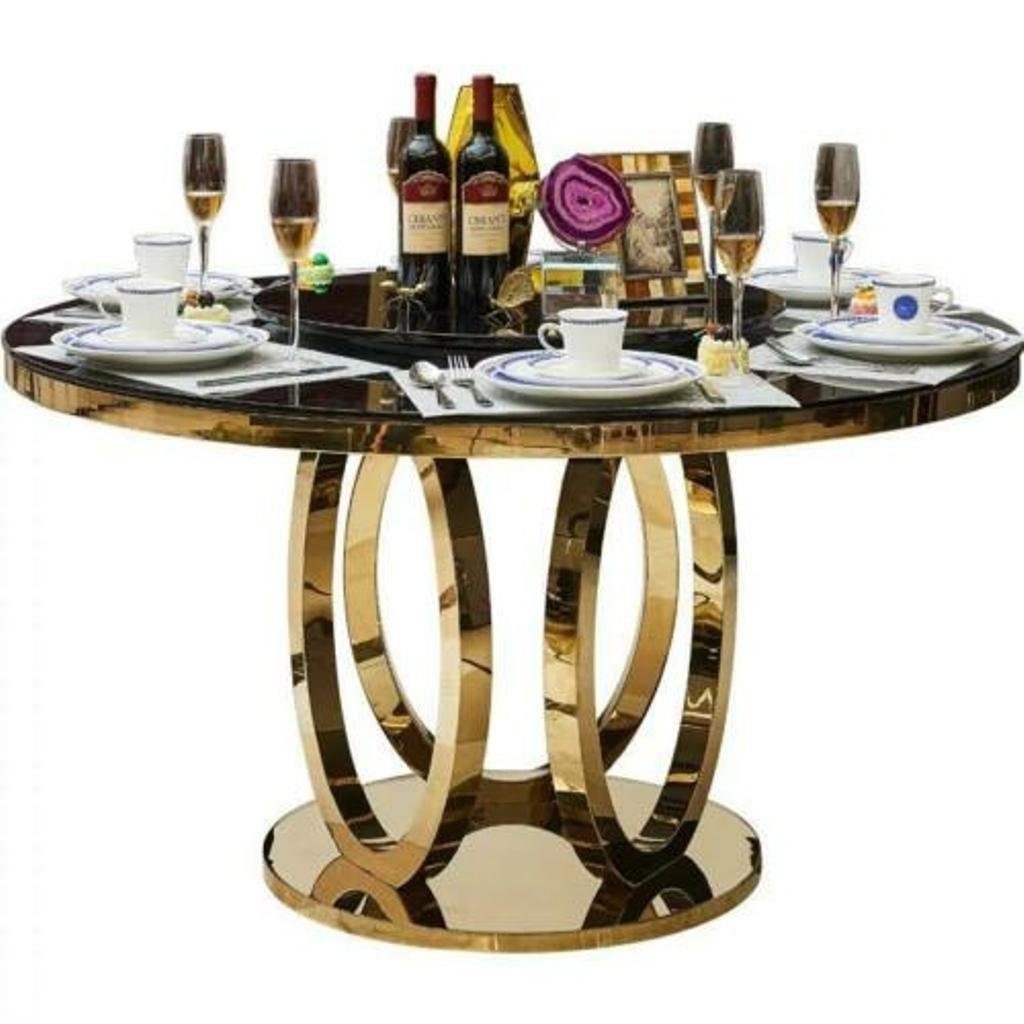 JVmoebel Esstisch, Hochwertiger Luxus Designer Ess Tische Rund Tisch Runde