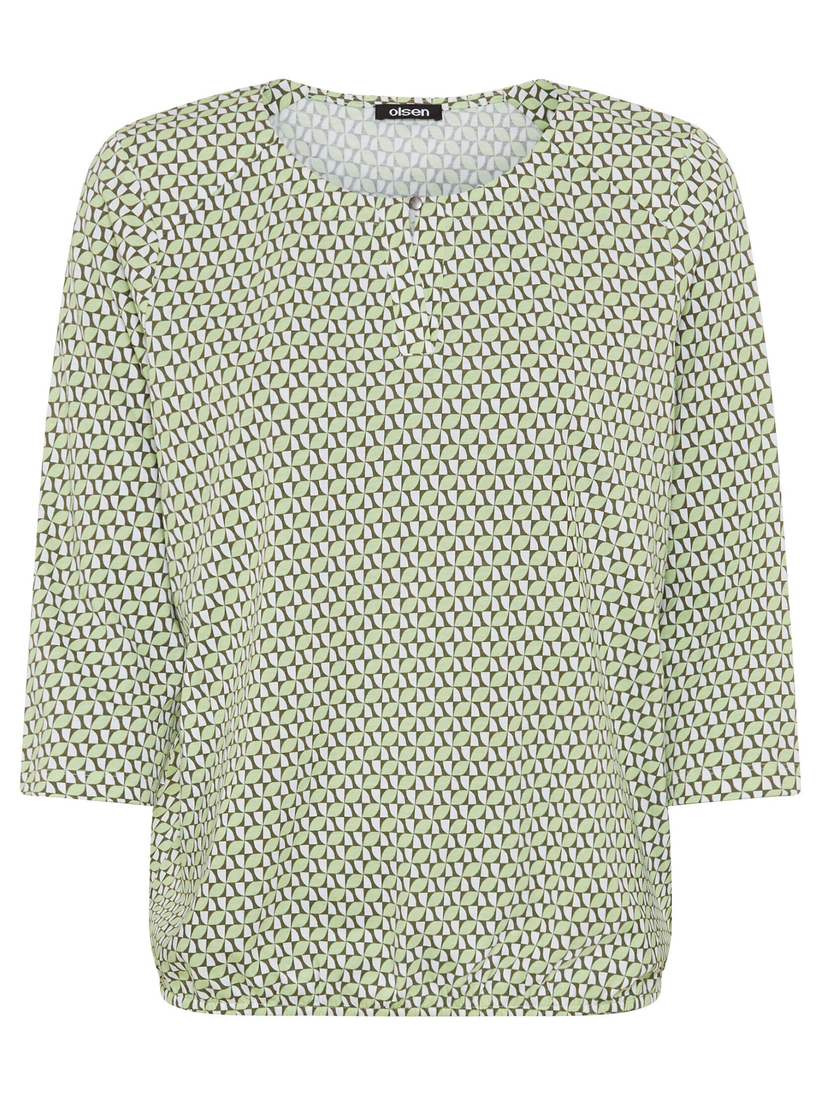 Olsen Rundhalsshirt (1-tlg) mit grafischer Allover-Print günstig online kaufen