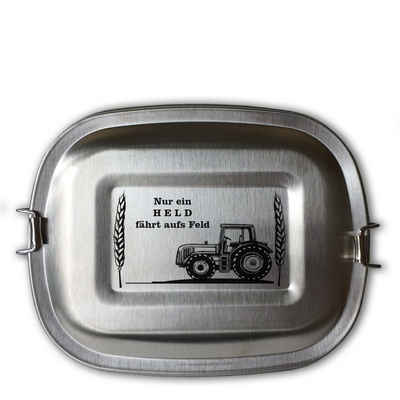elbedruck Lunchbox »Edelstahl Brotdose Lunchbox für Kinder und Erwachsene mit Gravur Traktor und Spruch 3 Größen zur Auswahl, auch als Set erhältlich Bauer Landwirt«, kleine Dose (ca. 700 ml)