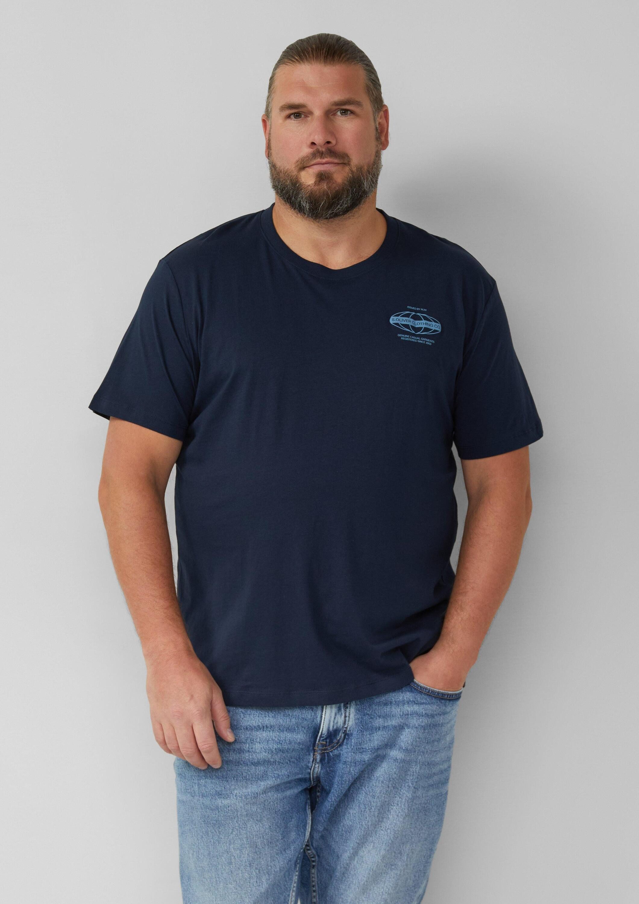 s.Oliver Kurzarmshirt T-Shirt Jersey-T-Shirt mit Frontprint günstig online kaufen