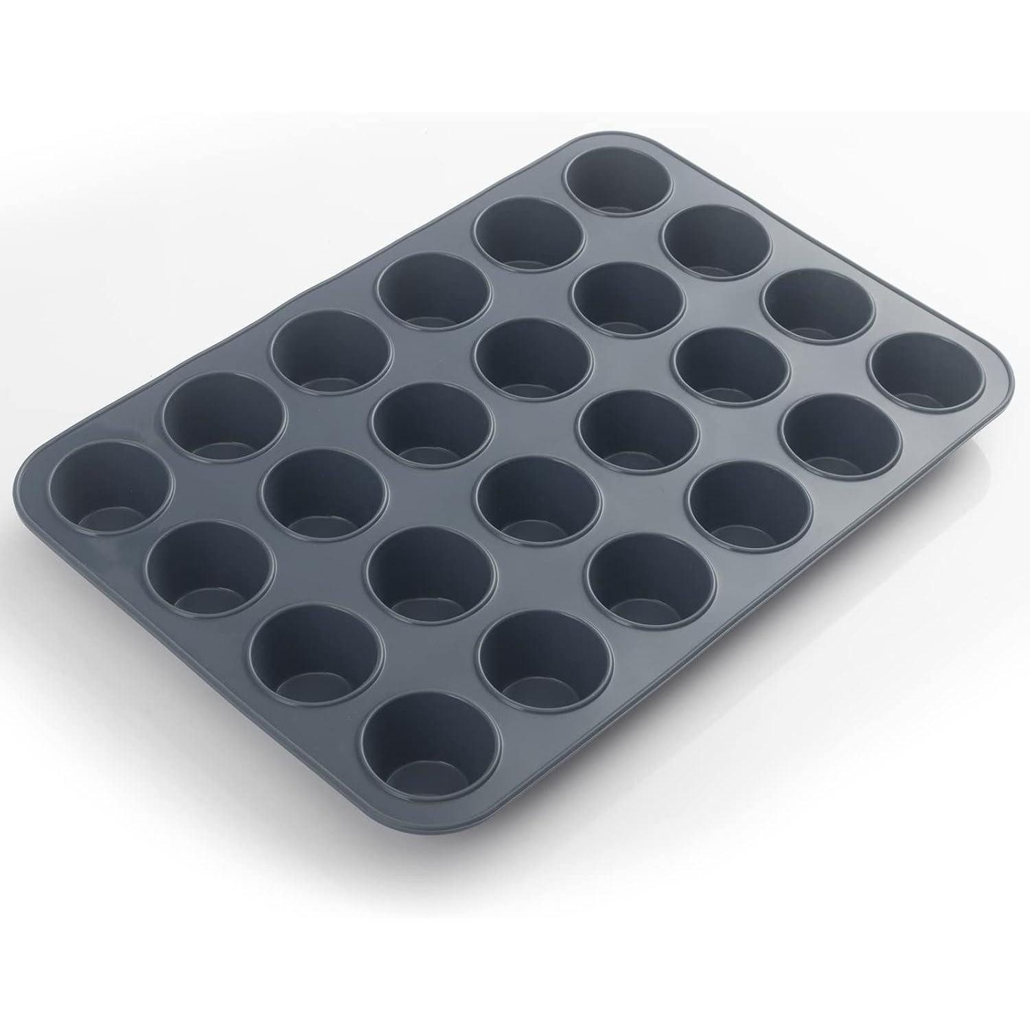 SUPER KITCHEN Muffinform Silikon Muffinform 24 Muffins Antihaft Backblech Cupcak