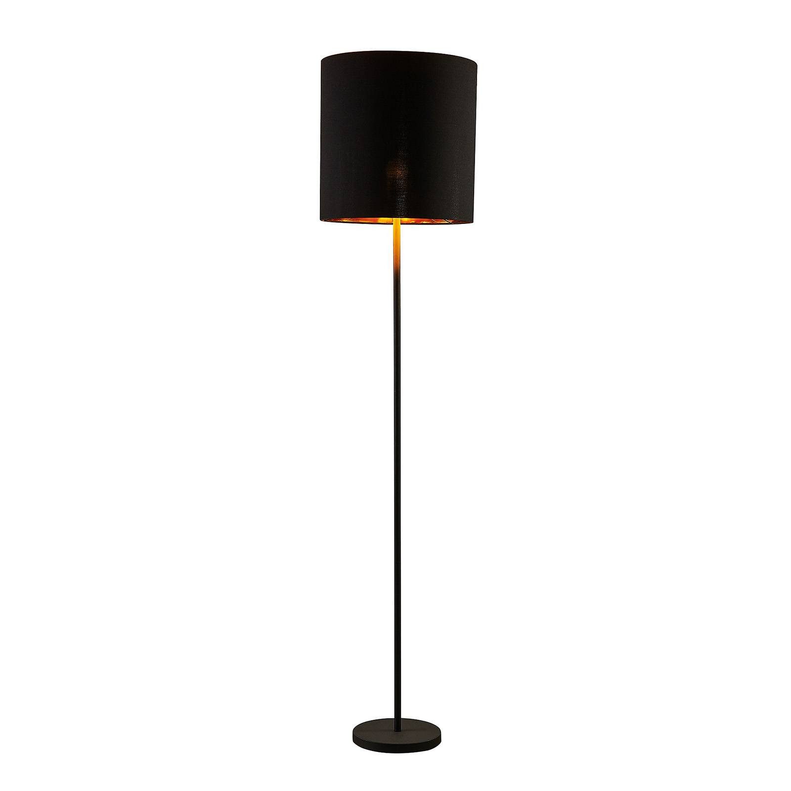Lindby Stehlampe Nymar, Schwarz IP20, 1 x 60 W