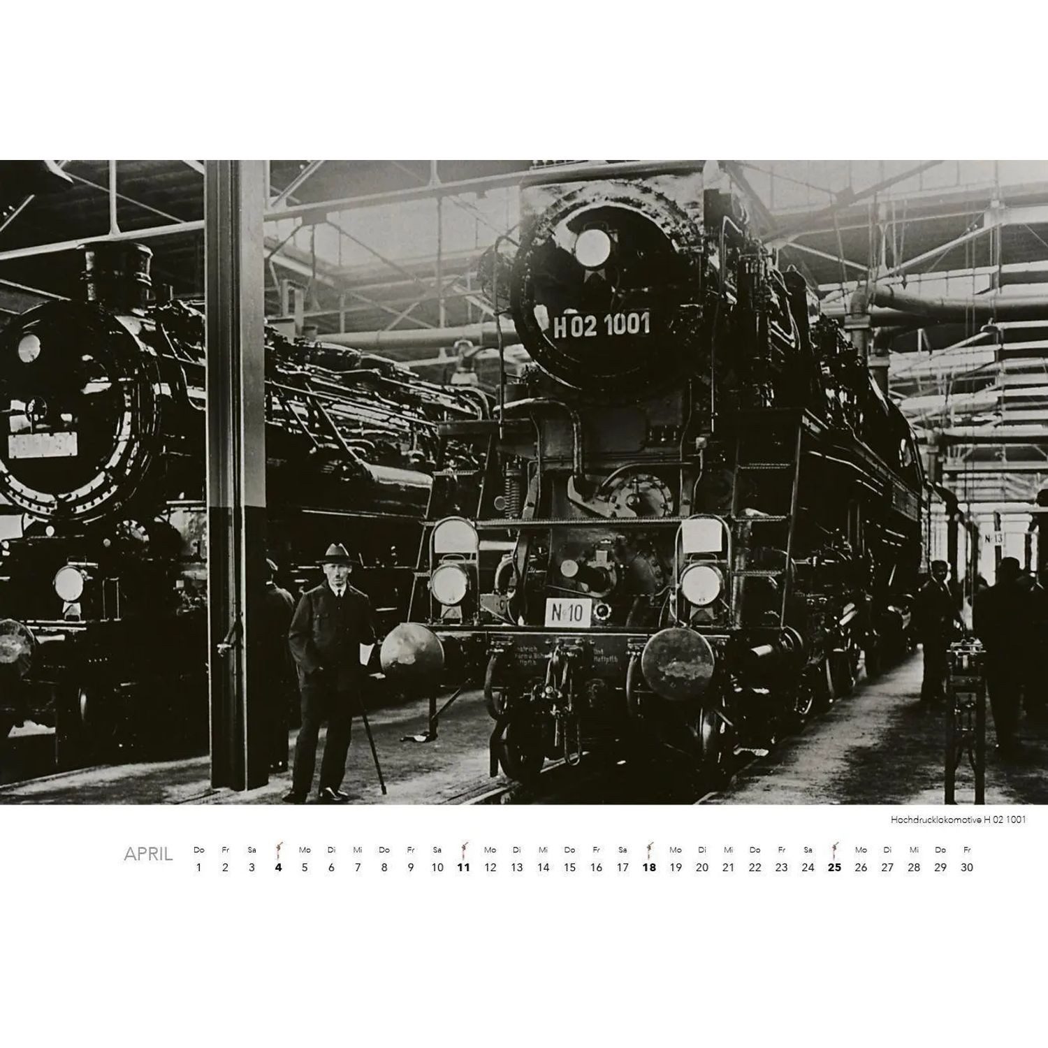 Edition Lempertz Wandkalender Historische Dampflokomotiven Kalender 2027 – Bild 5 von 5