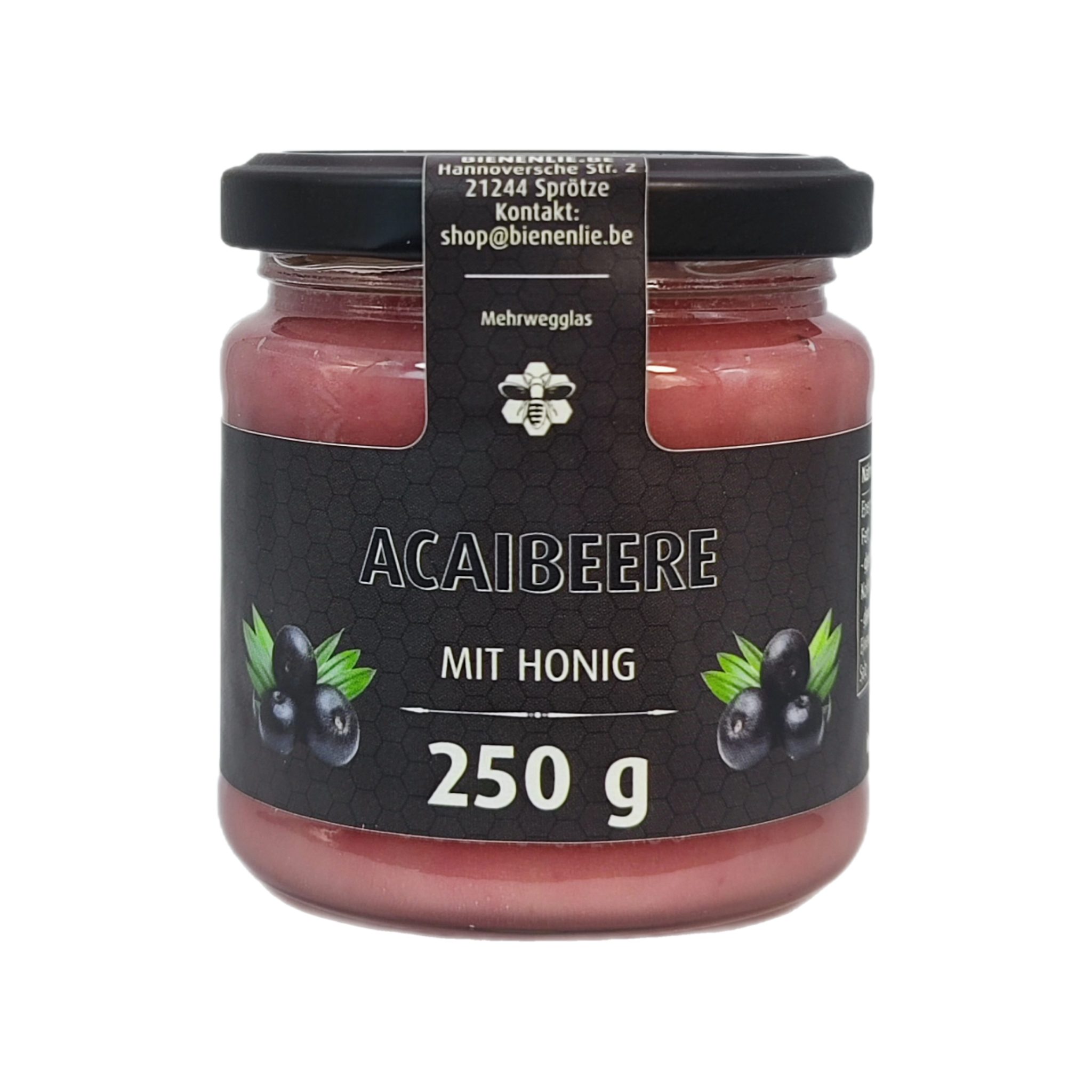 Imkerei BienenLie.be Honig Acaibeere mit Honig - leicht herb & fruchtig, 250g, 1 x 250 g, 1 St.