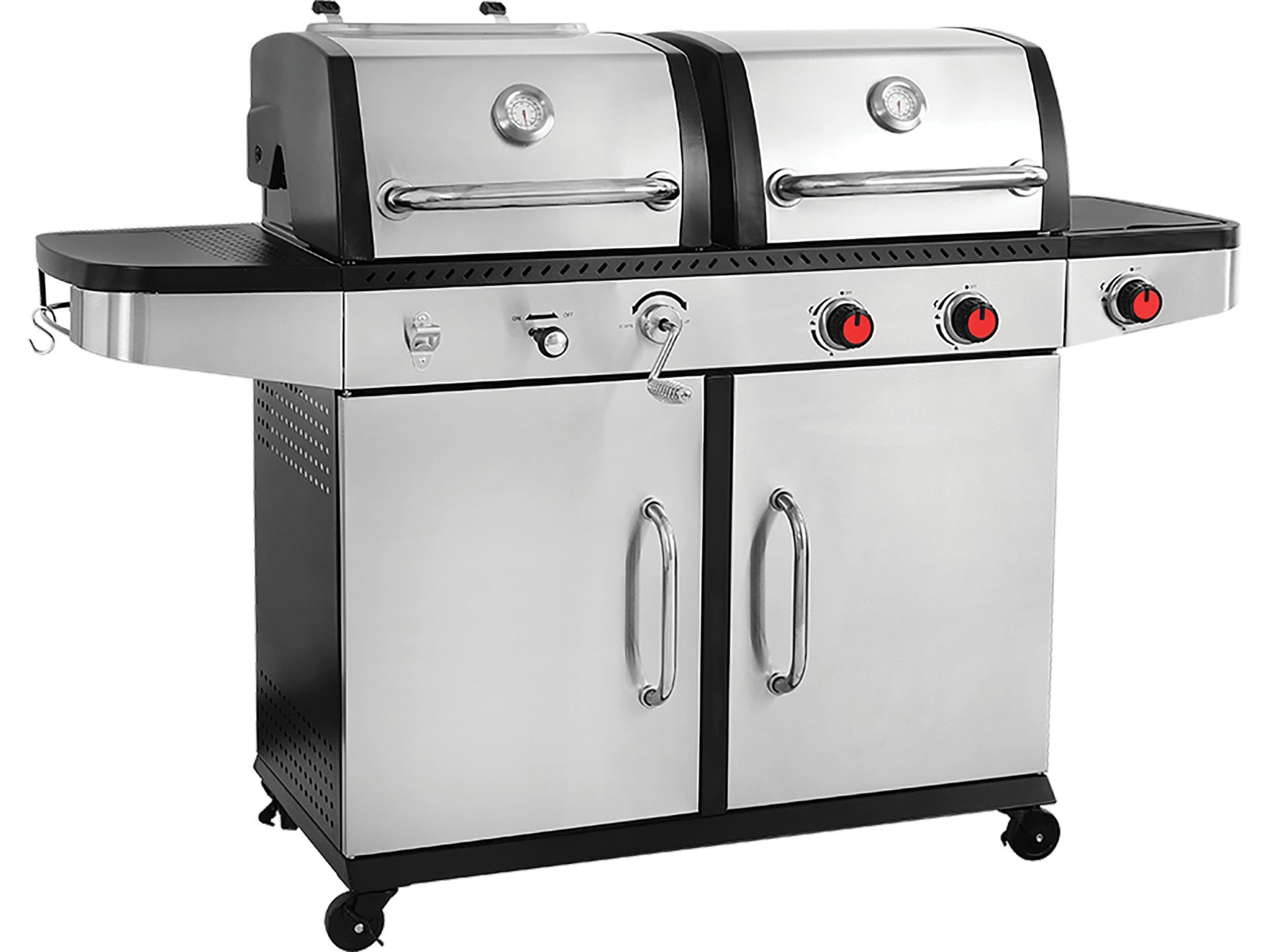 Yato Holzkohlegrill Griglia a gas e griglia a carbone 8,2 kW, 162 x 66 x 113 cm, Gasgrill und Holzkohlengrill 8,2kW, 162 x 66 x 113 cm, Gasgrill und Holzkohlengrill 8,2kW, 162 x 66 x 113 cm