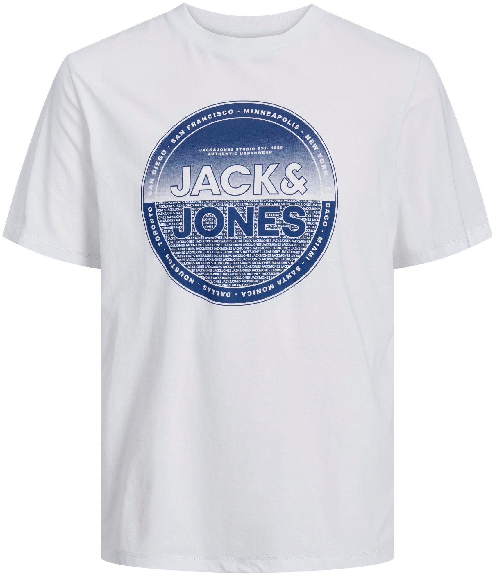 Jack & Jones Rundhalsshirt JJLOYD TEE SS CREW NECK White