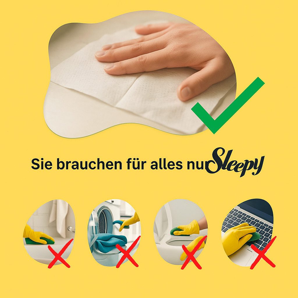 Roxlin Sleepy Reinigungstücher Mix Set – 6 Farben & Düfte, (600 Stk) Reinigungstuch (Gross Mix)