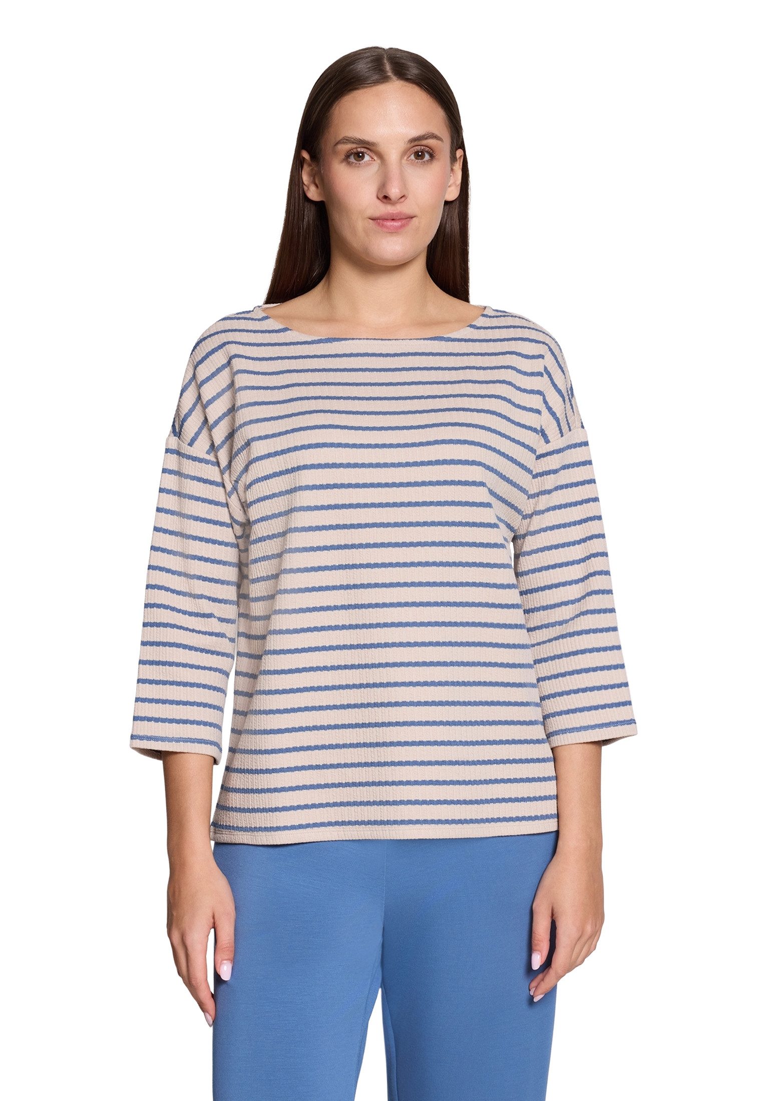 3/4-Arm-Shirt Damen mit U-Boot-Ausschnitt
