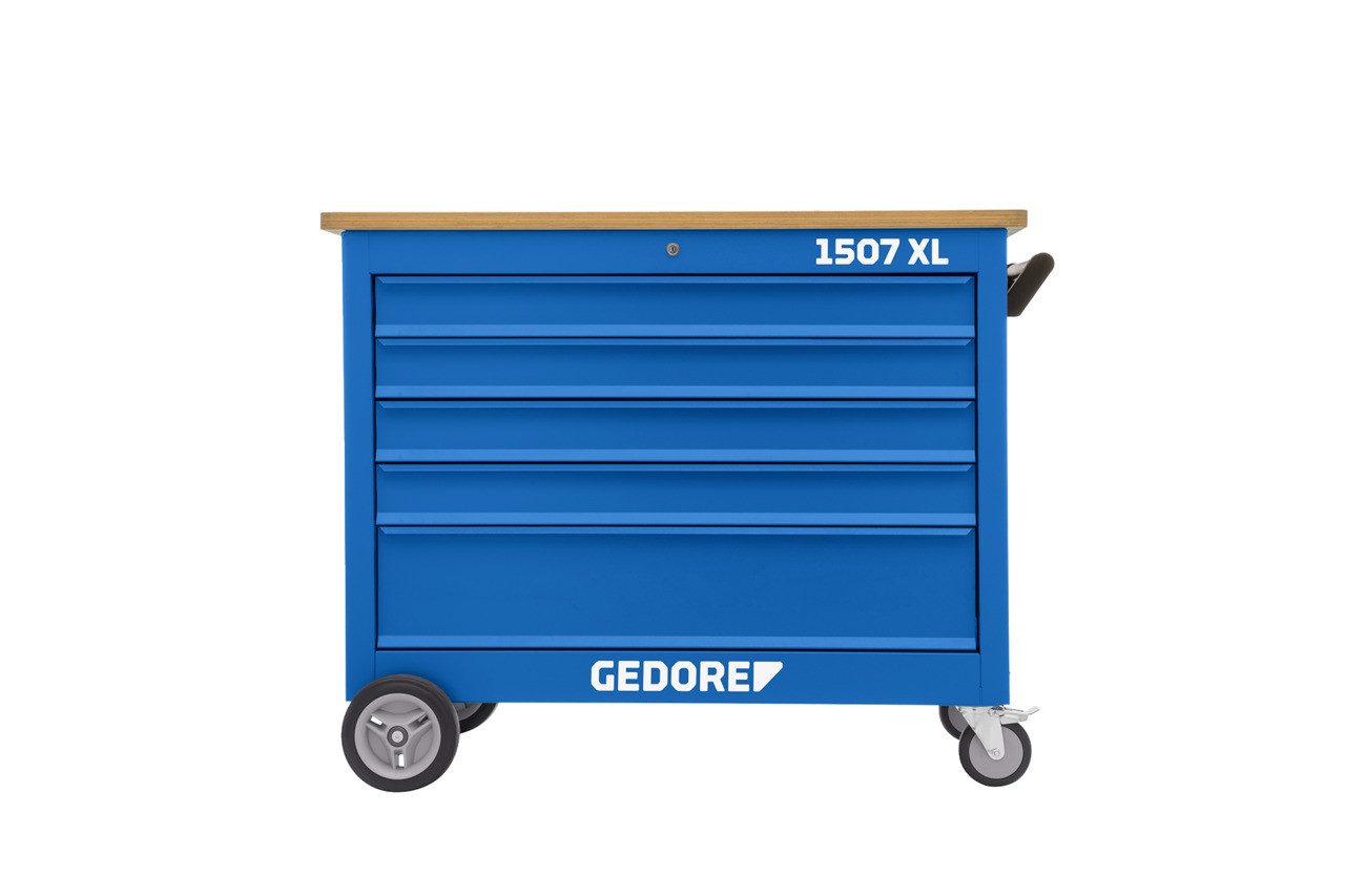 Gedore Werkzeugkoffer 1507 XL 04010 Rollwerkbank mit 5 Schubladen