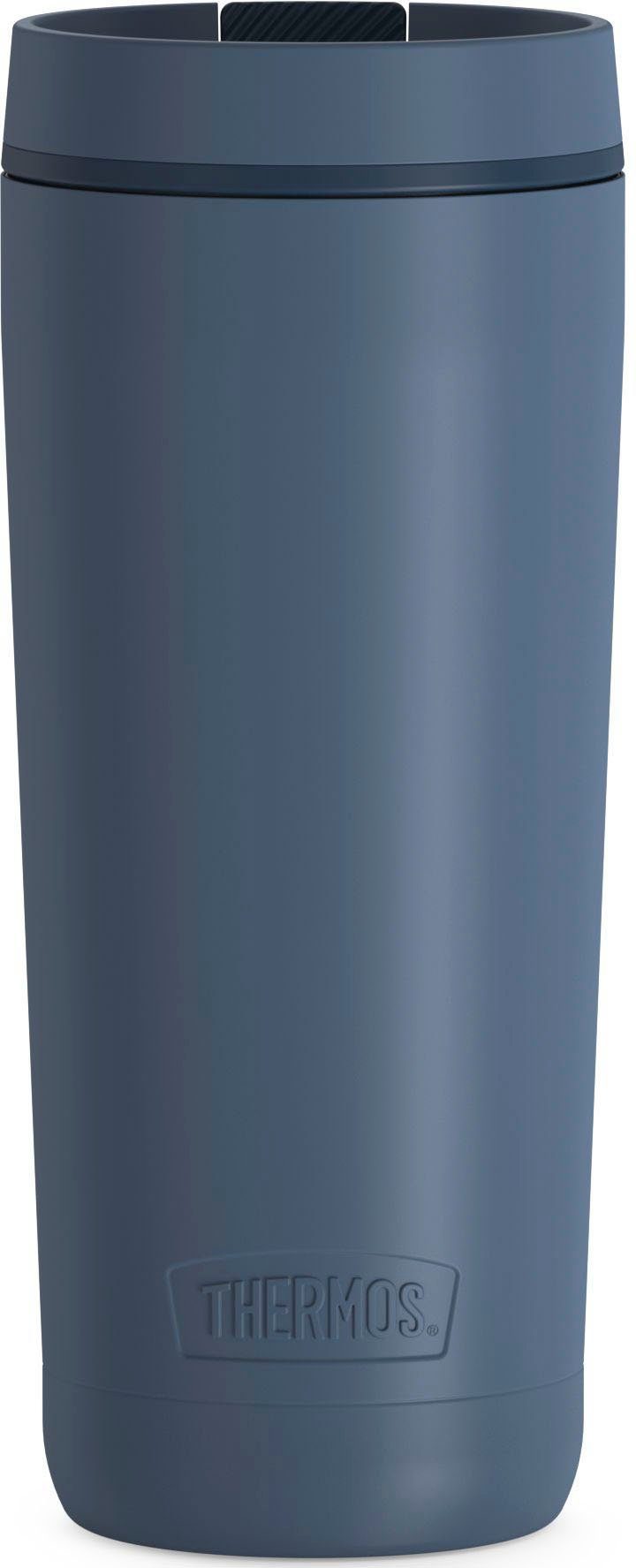THERMOS Thermobecher GUARDIAN MUG, aus doppelwandigem Edelstahl, spülmaschinenfest, 1-tlg., Edelstahl, Silikon, doppelwandiger Edelstahl