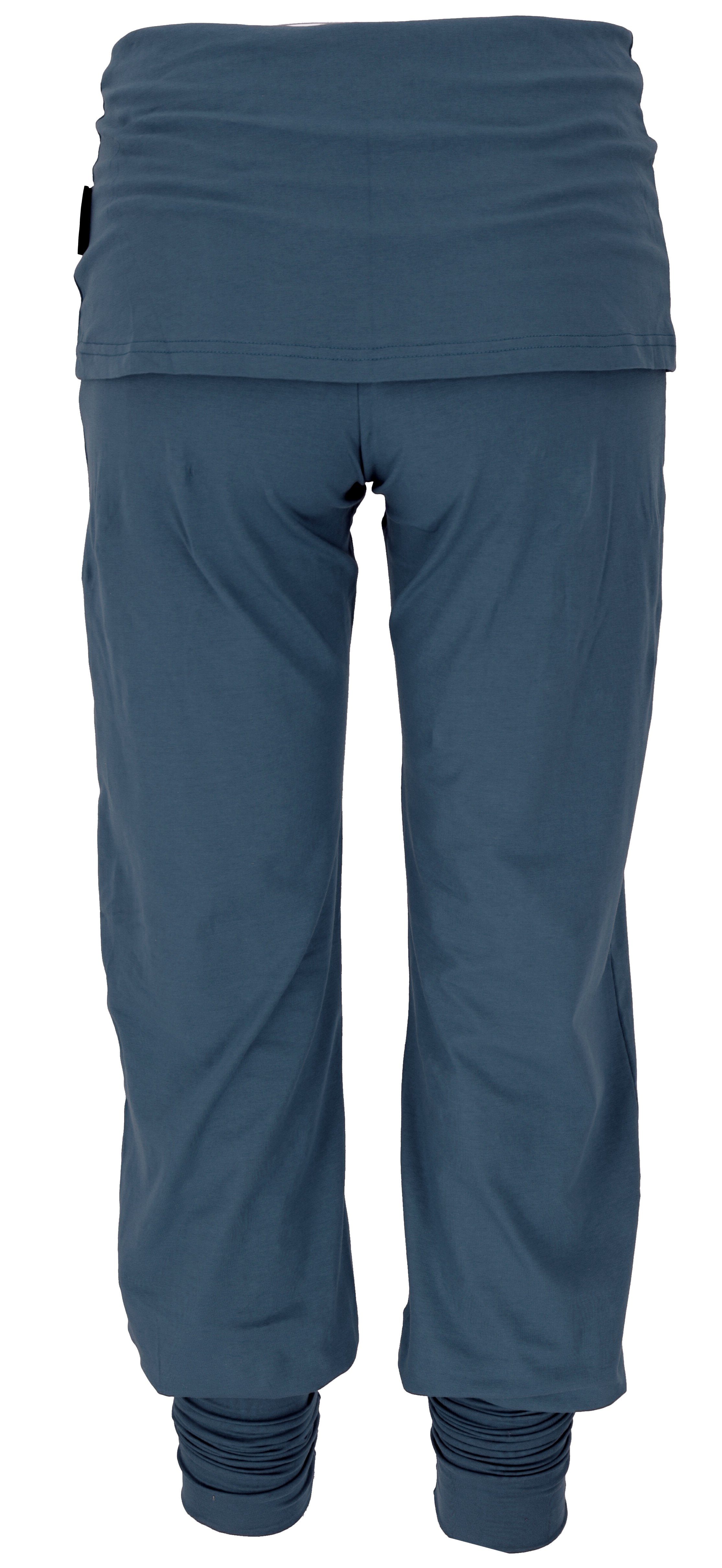 Guru-Shop Relaxhose Yoga-Hose mit Minirock orion blau alternative in - Bio-Qualität Bekleidung orion