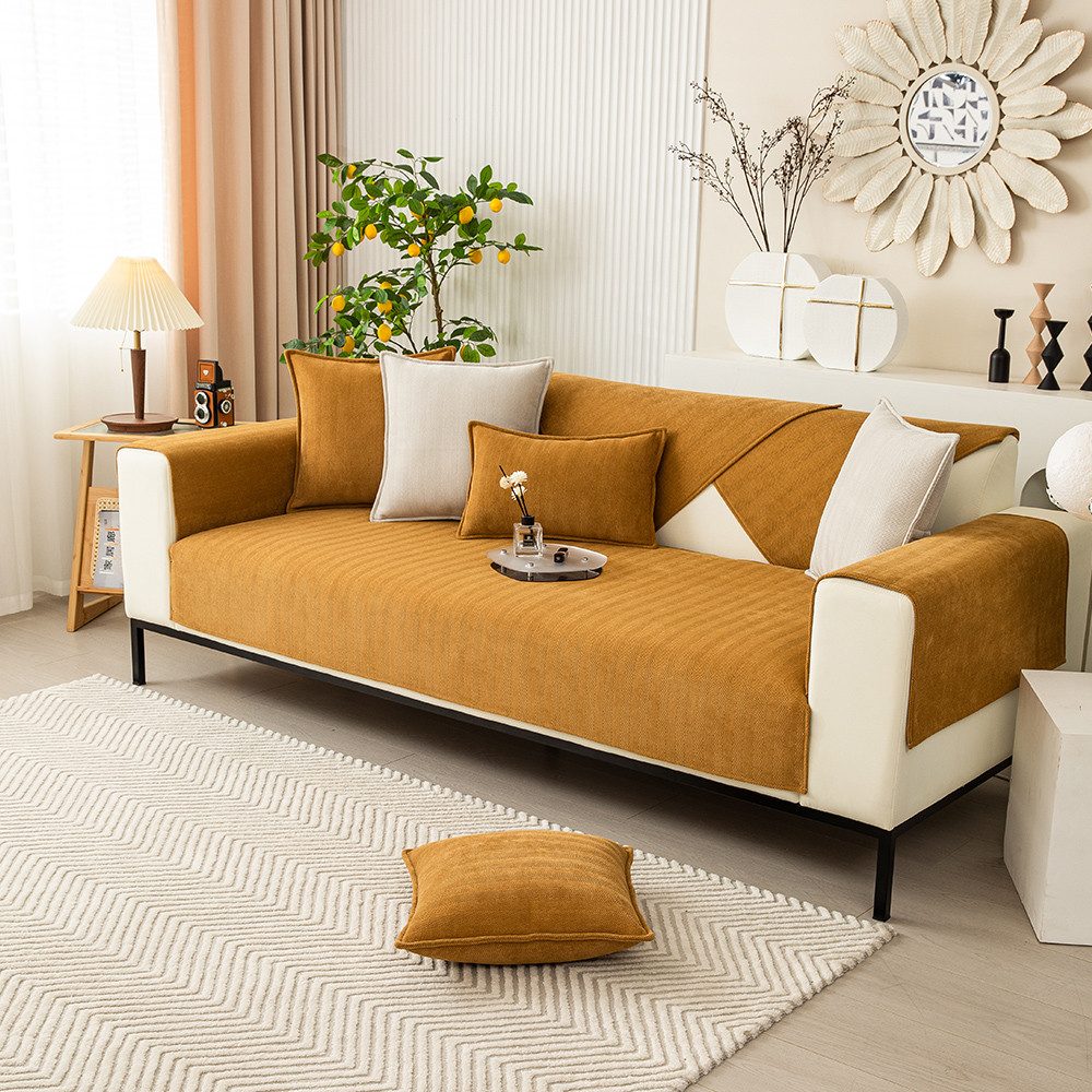 NUODWELL Sofahusse Sofabezug,Rutschfester Sofaschoner Ecksofa 1/2/3/4-Sitze günstig online kaufen