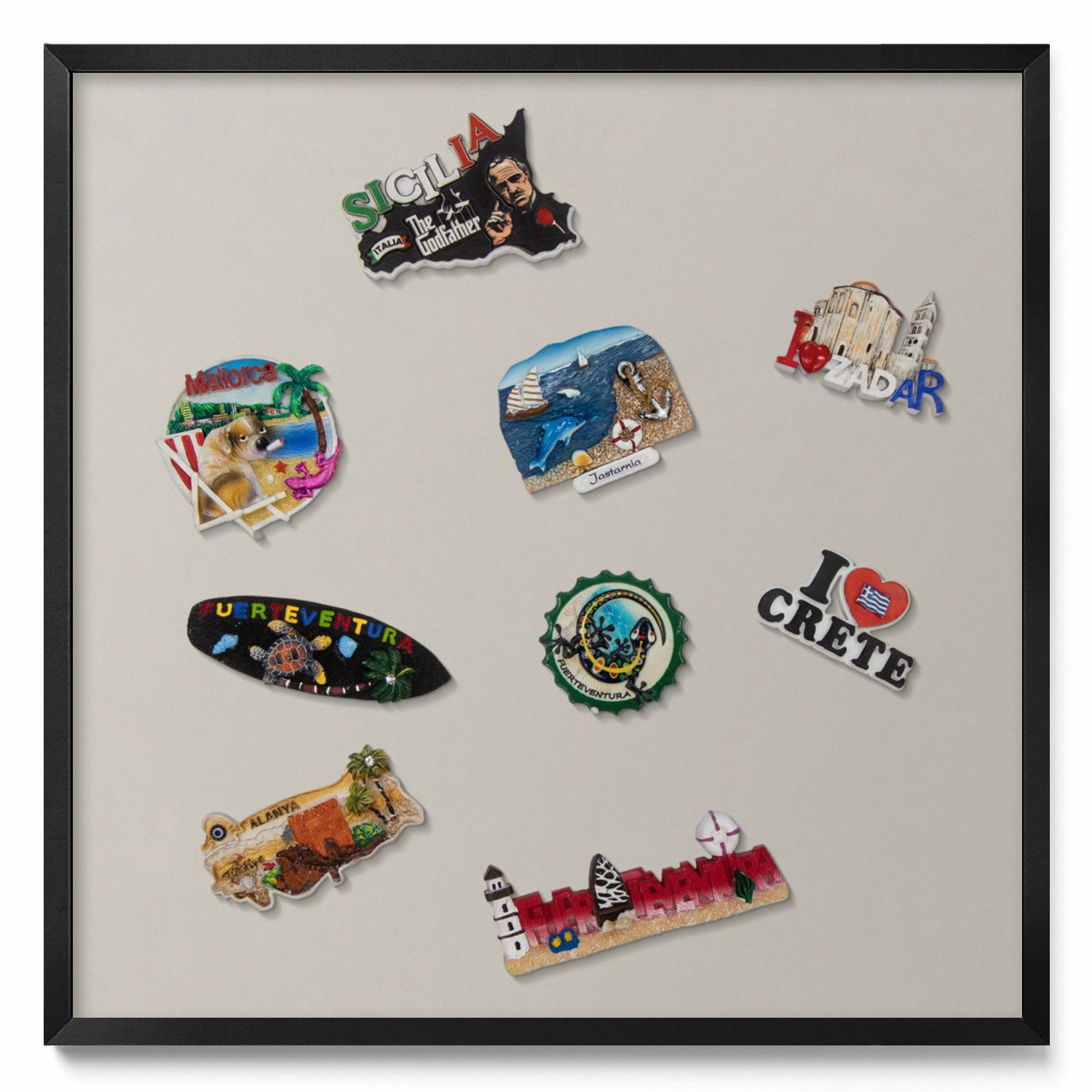 Tulup Magnettafel mit schwarzem Rahmen, einfarbigen Farben, für das Homeoffice, Magnetisches Memoboard Dekorative für Erinnerungen