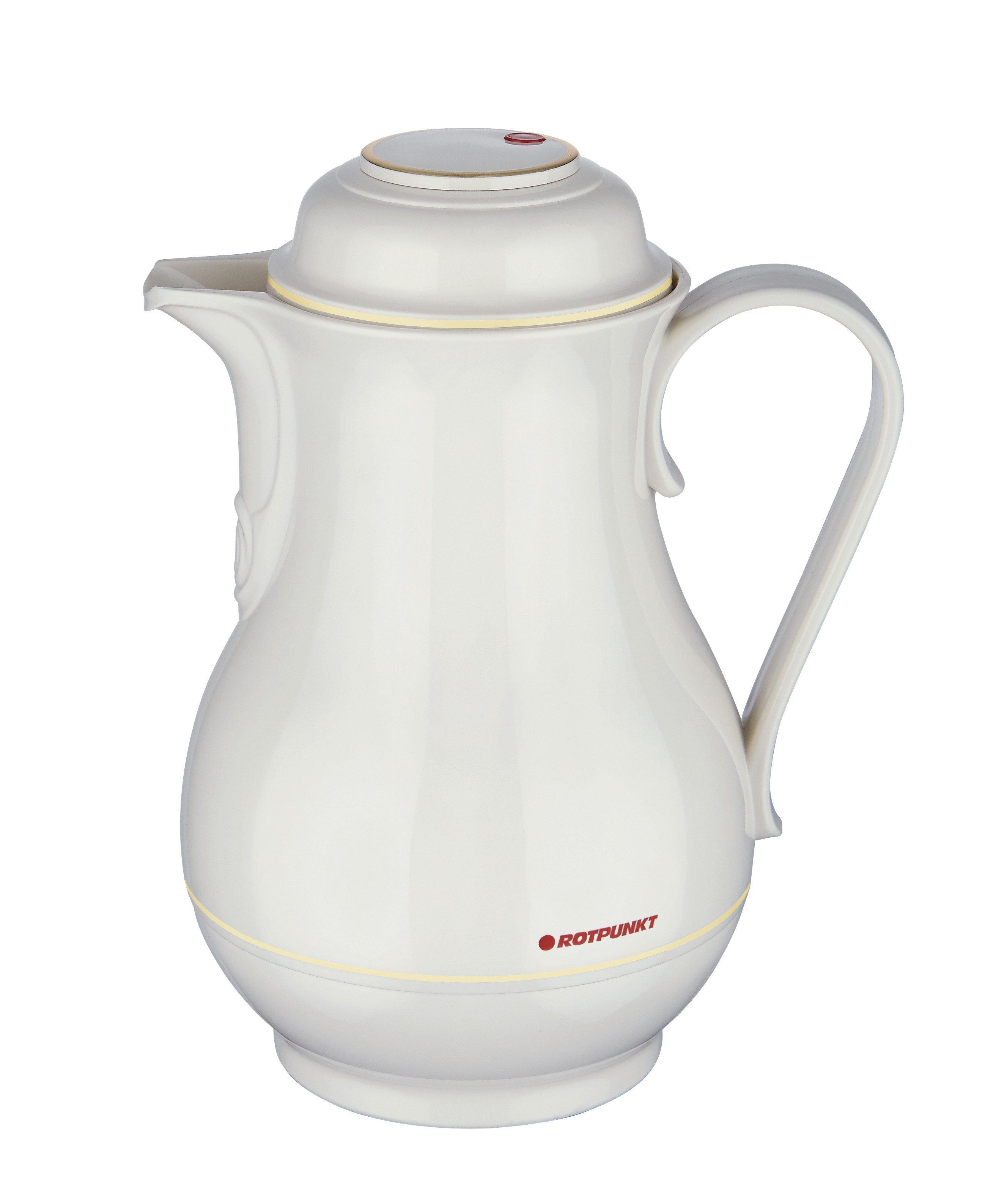 ROTPUNKT Isolierkanne 1,2 Liter I Glaseinsatz I premium Thermokanne I 24 Std heiß, (Thermoflasche, Kaffeekanne I Teekanne), Langanhaltende Isolierung