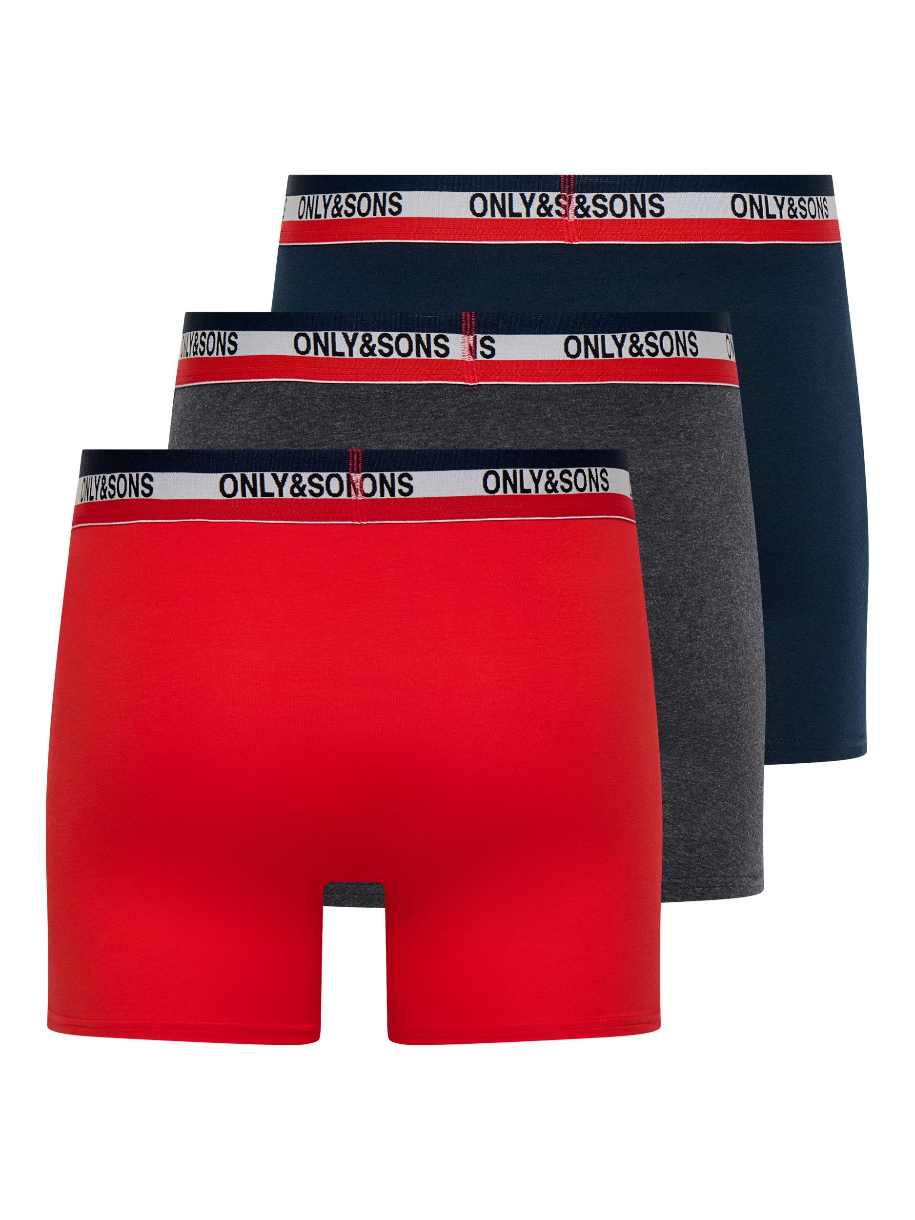 ONLY & SONS Trunk ONSFITZ SOLID BLACK TRUNK 3PACK NOOS (Packung, 3-St)