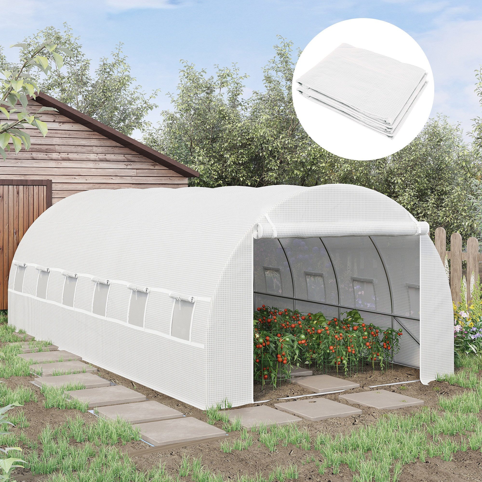 Yorbay Foliengewächshaus Folie für Foliengewächshaus Gewächshausfolie günstig online kaufen