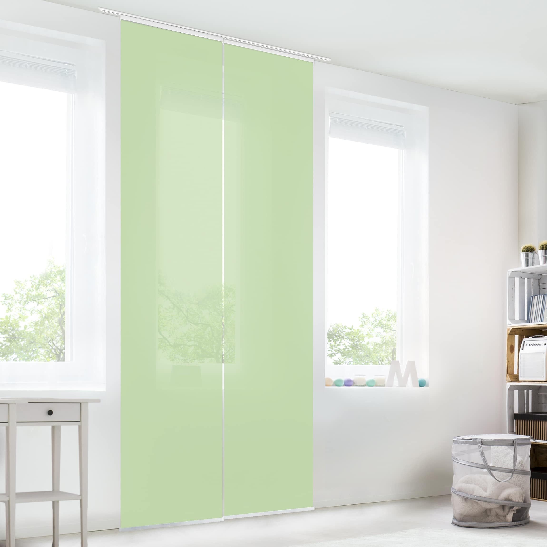 Bilderdepot24 Schiebegardine modern Flächenvorhang blickdicht Mint, günstig online kaufen