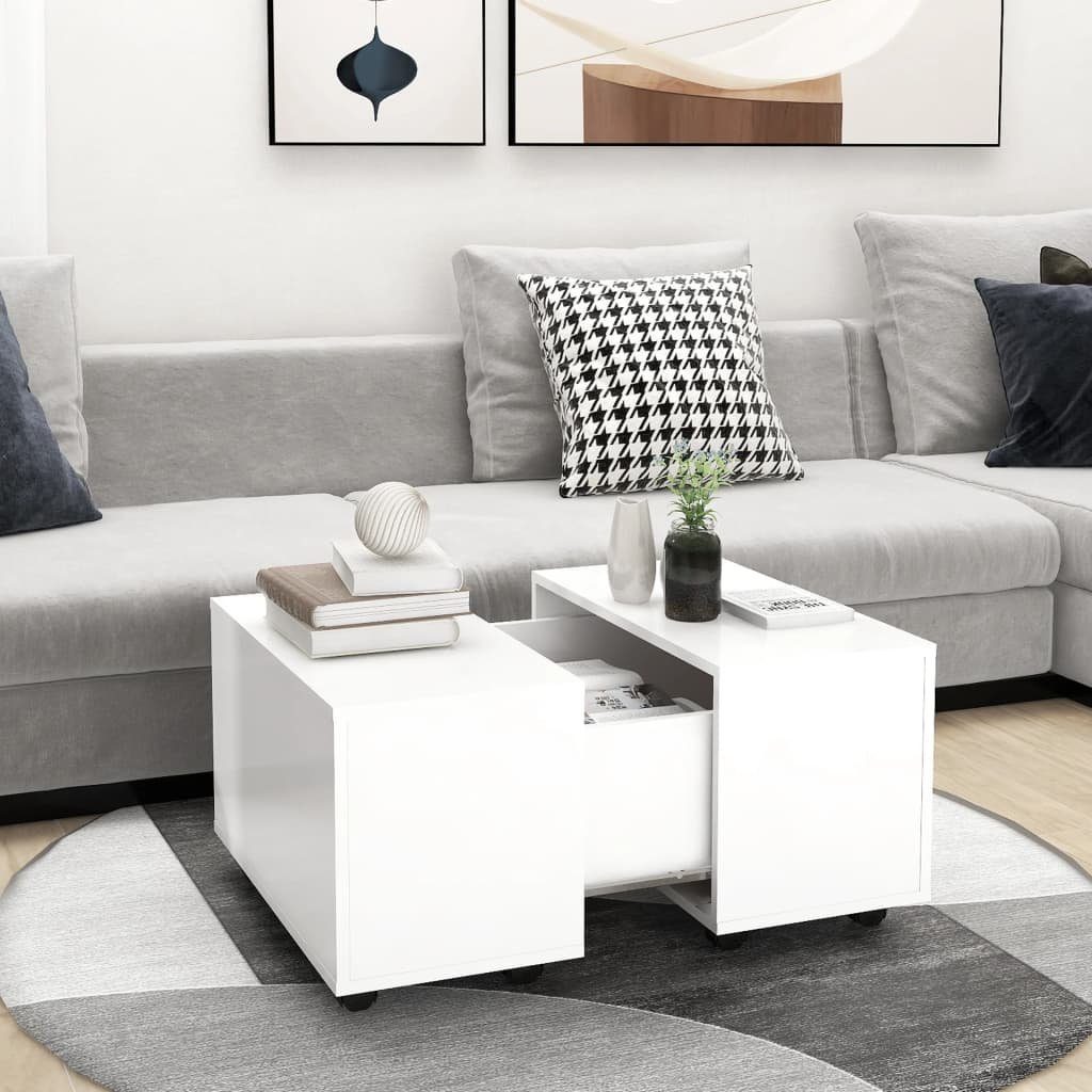 furnicato Couchtisch Weiß 60x60x38 cm Holzwerkstoff günstig online kaufen