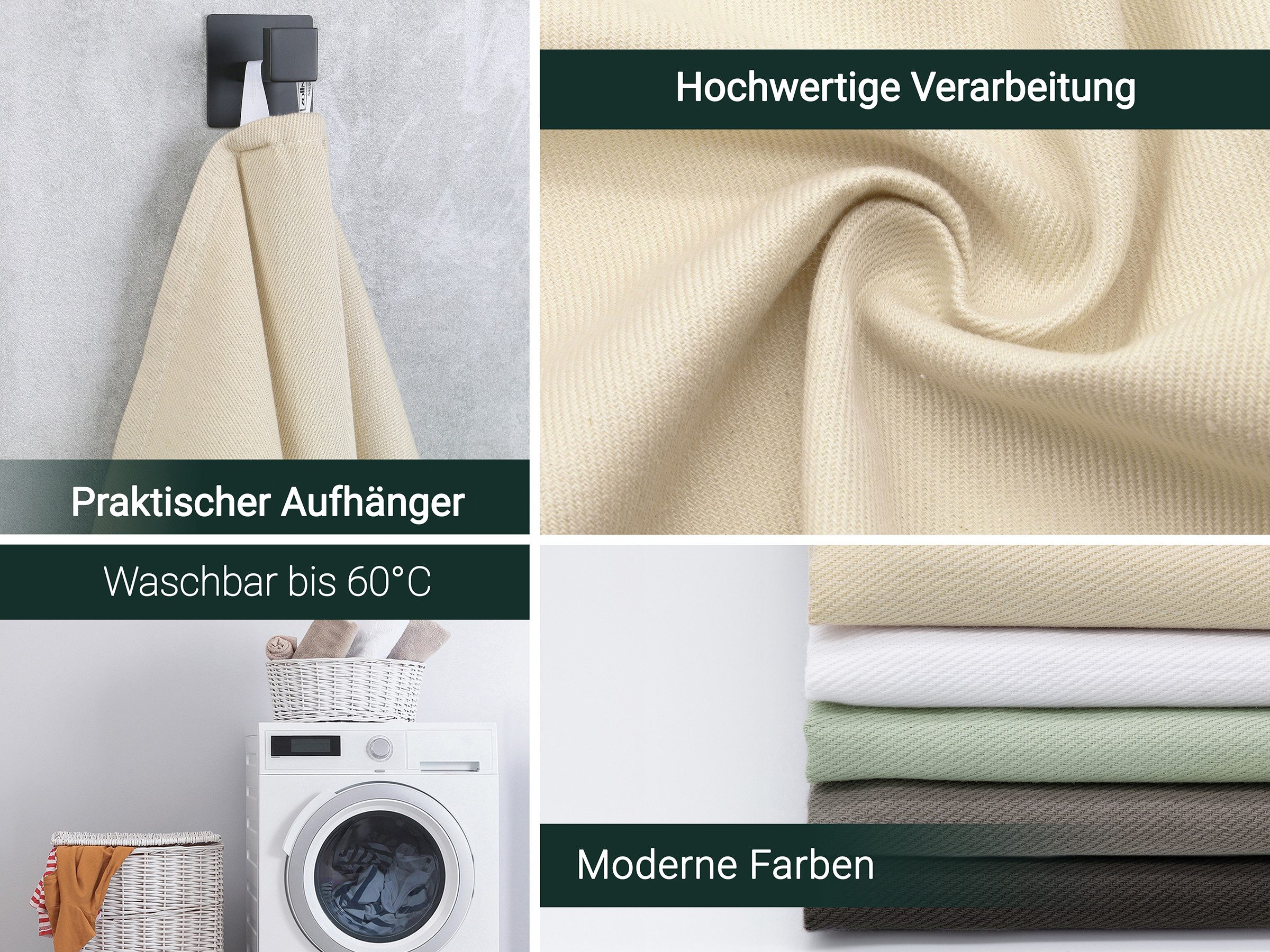 ZOLLNER Geschirrtuch, (Spar-Set, 5-tlg), 50 x 70 cm, 100% Baumwolle, vom Hotelwäschespezialisten
