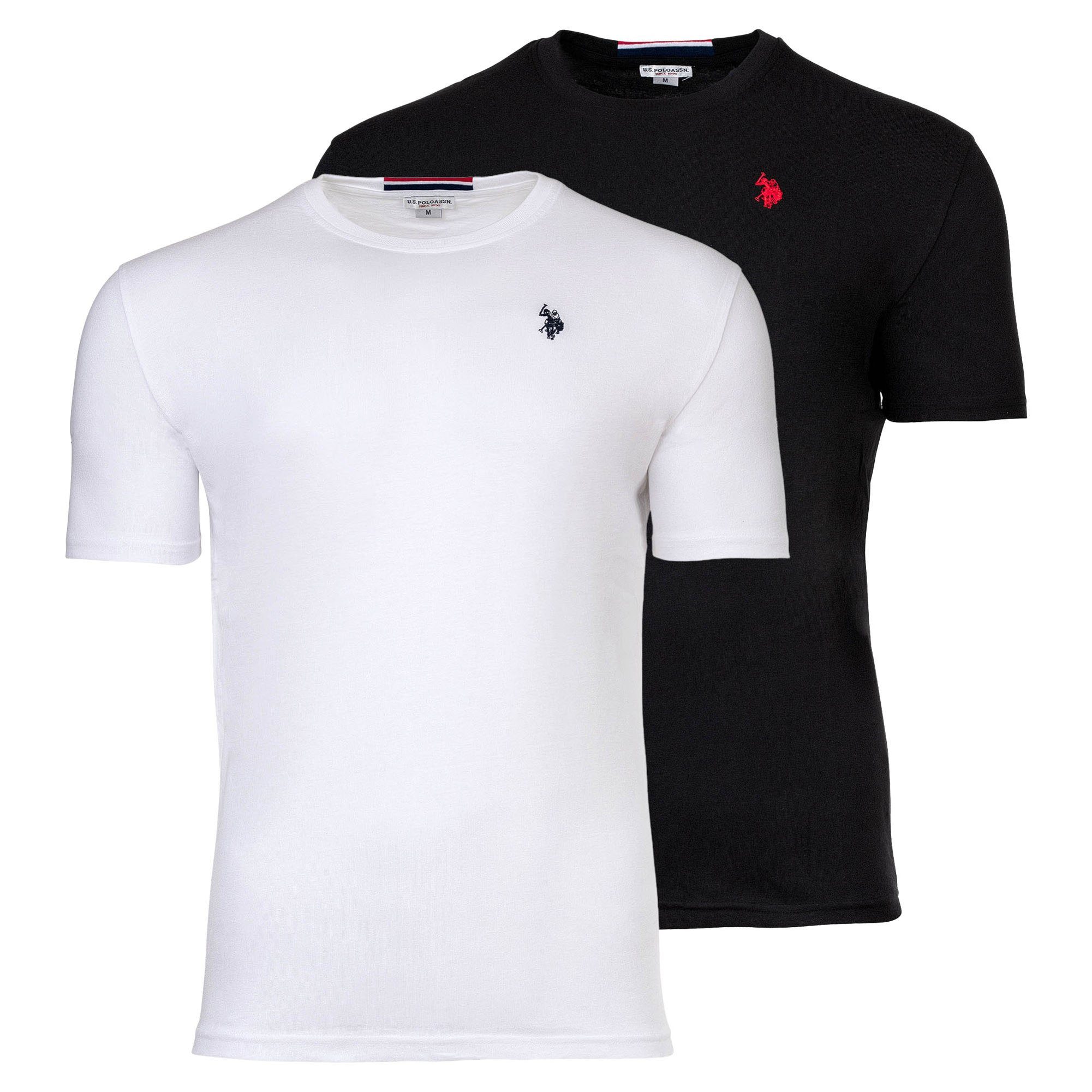 U.S. Polo Assn. T-Shirt Herren T-Shirt 2er Pack Baumwolle (Packung, 2er Pack)